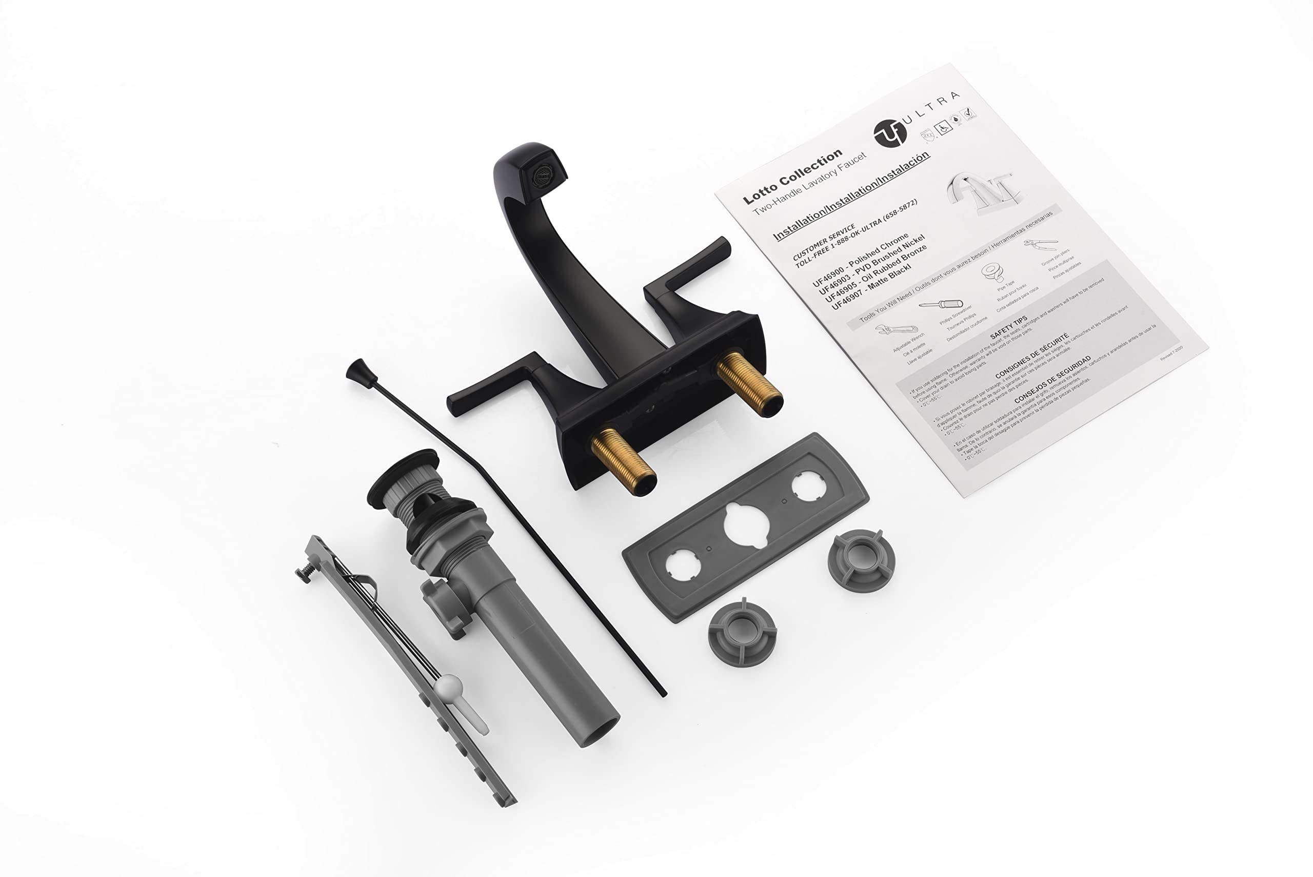 Ultra Faucets UF4690X Bathroom Faucet Two-Handle 4" Centerset Lavatory Faucet