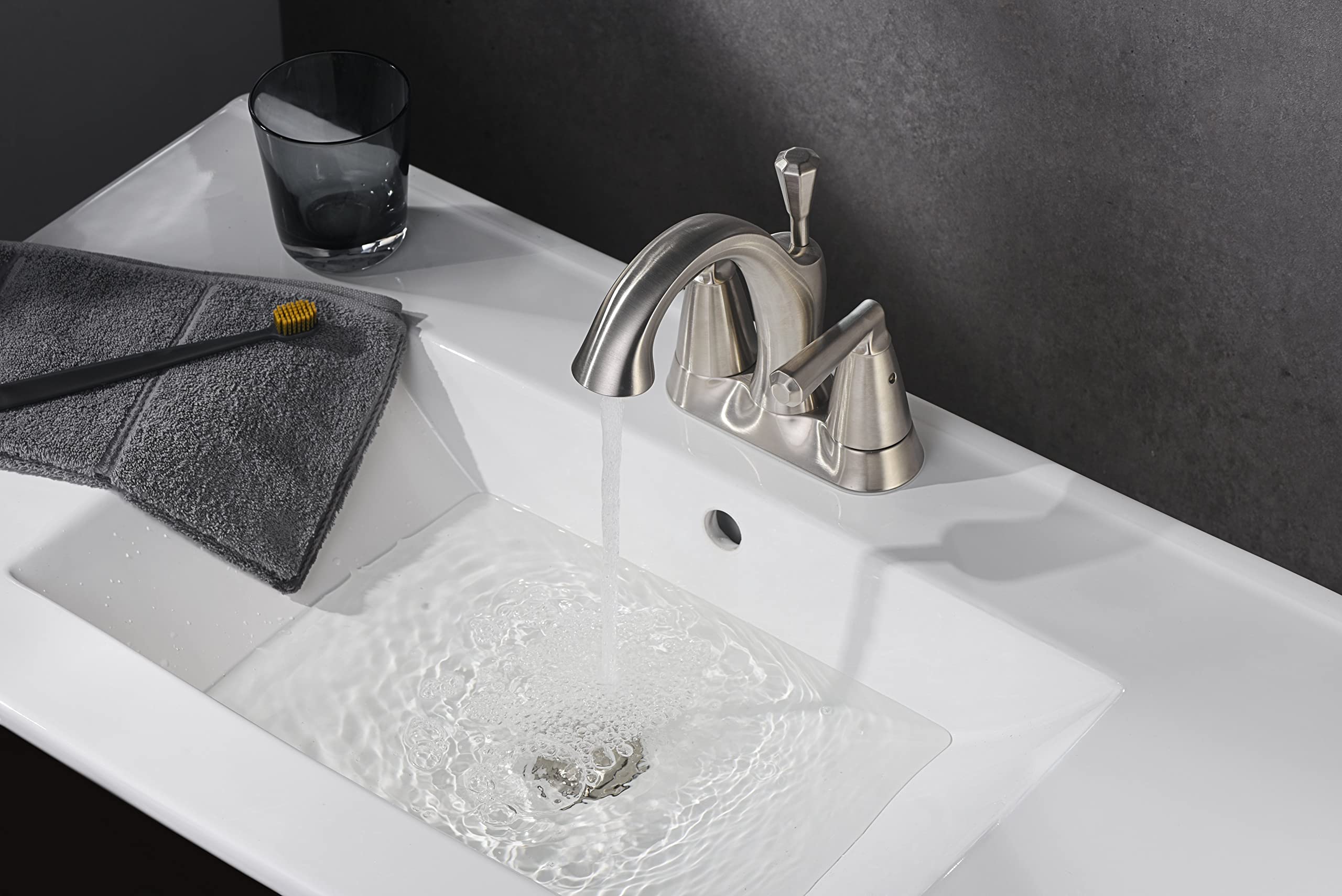 Ultra Faucets UF4591X Z Collection Bathroom Faucet, Two-Handle 4" Centerset Lavatory Faucet