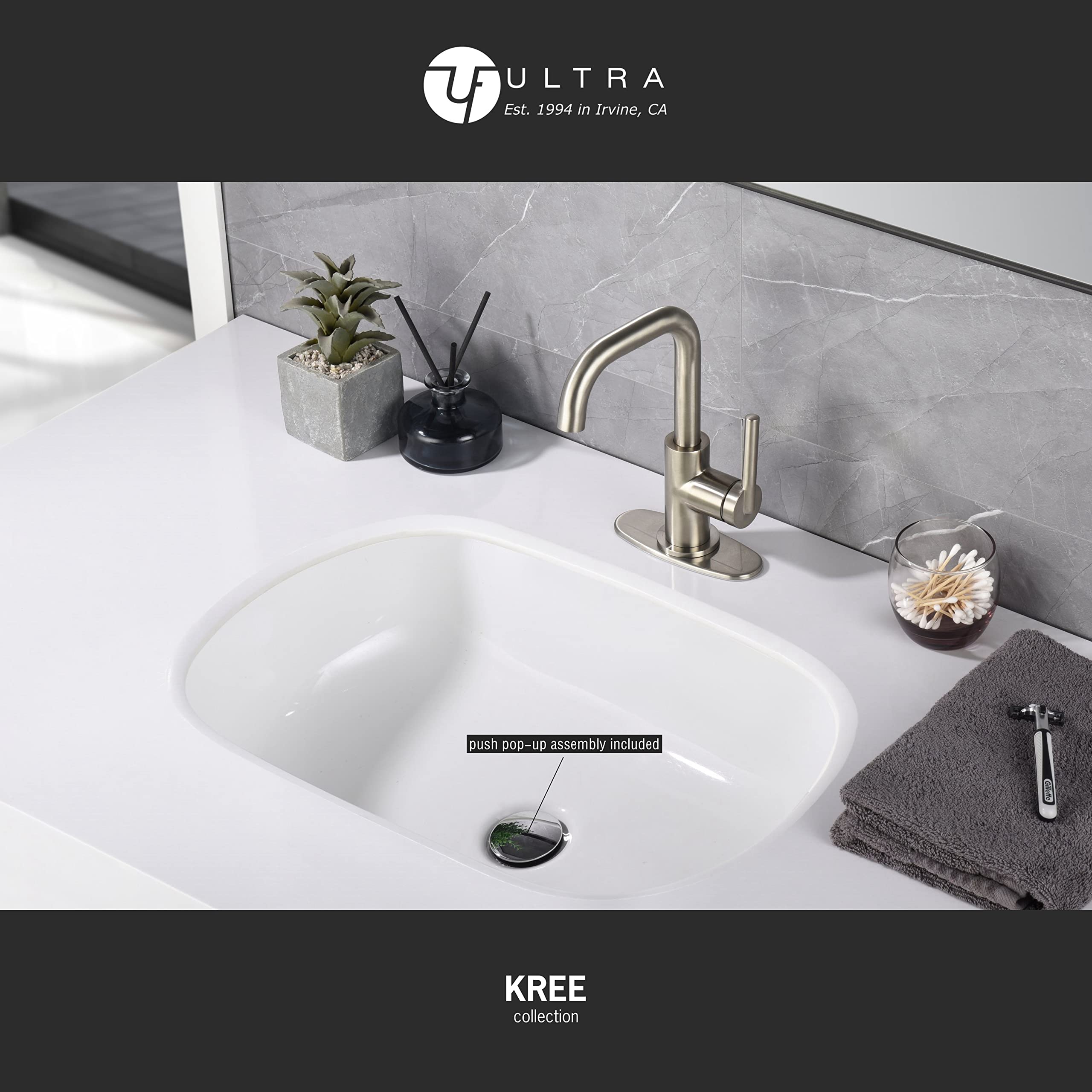 Ultra Faucets UF3070X Bathroom Faucet, Single-Handle Lavatory Faucet