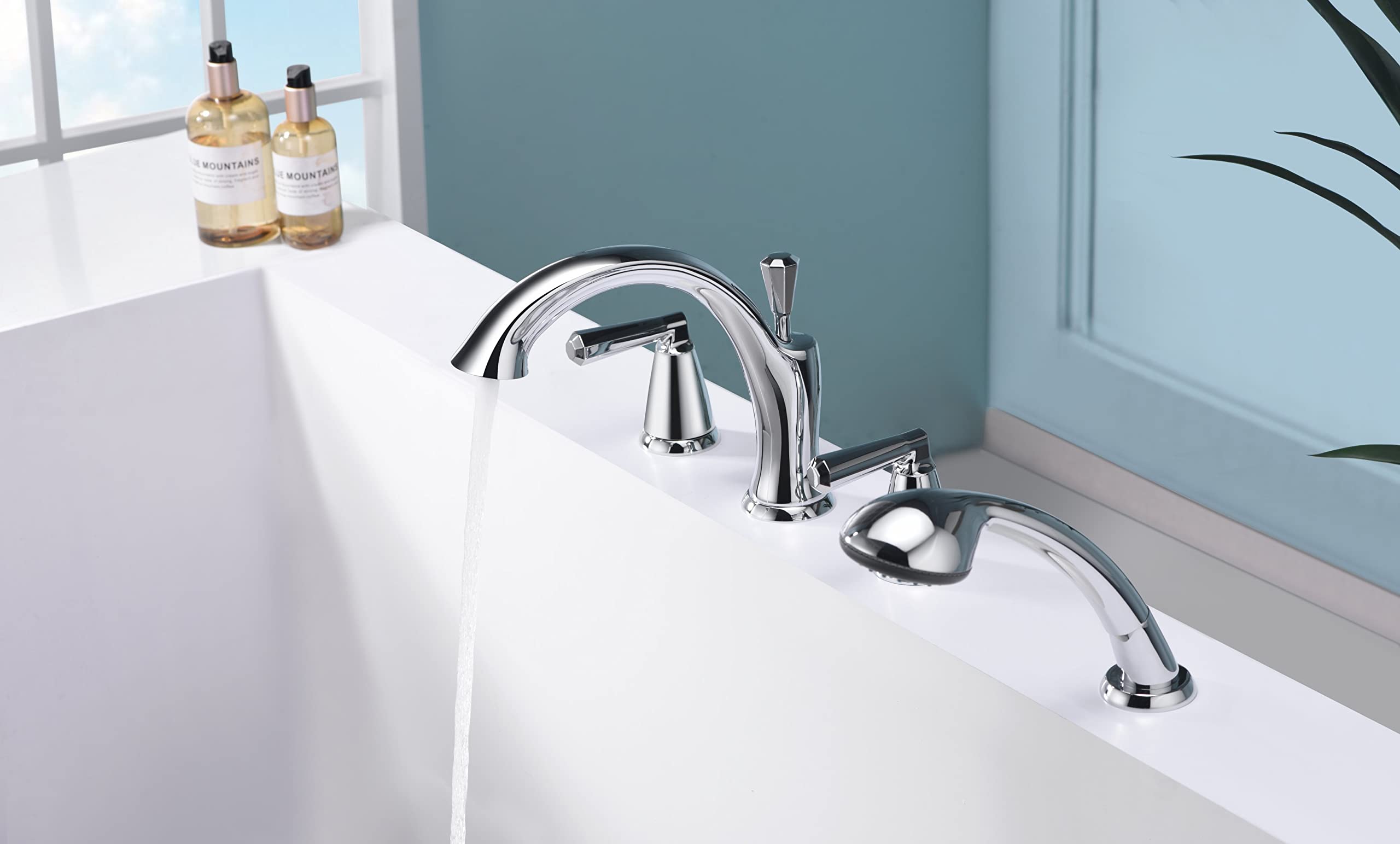 Ultra Faucets UF6544X Z Collection Two-Handle Roman Tub Faucet with Hand-Shower