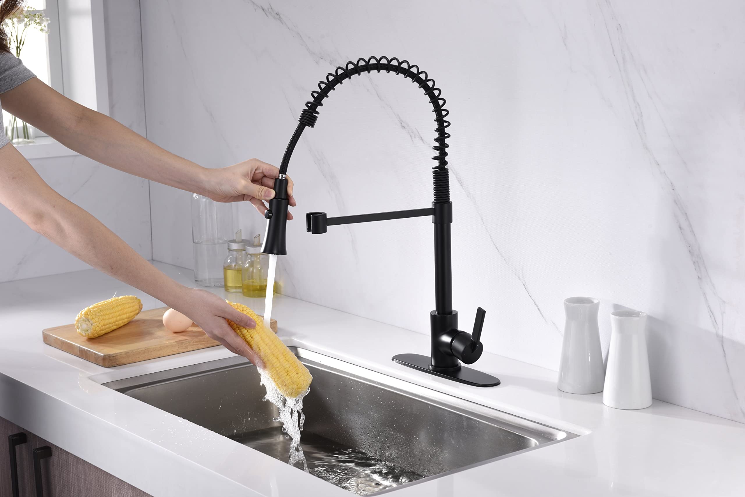 Ultra Faucets UF1720X Euro Collection Single-Handle Kitchen Faucet,