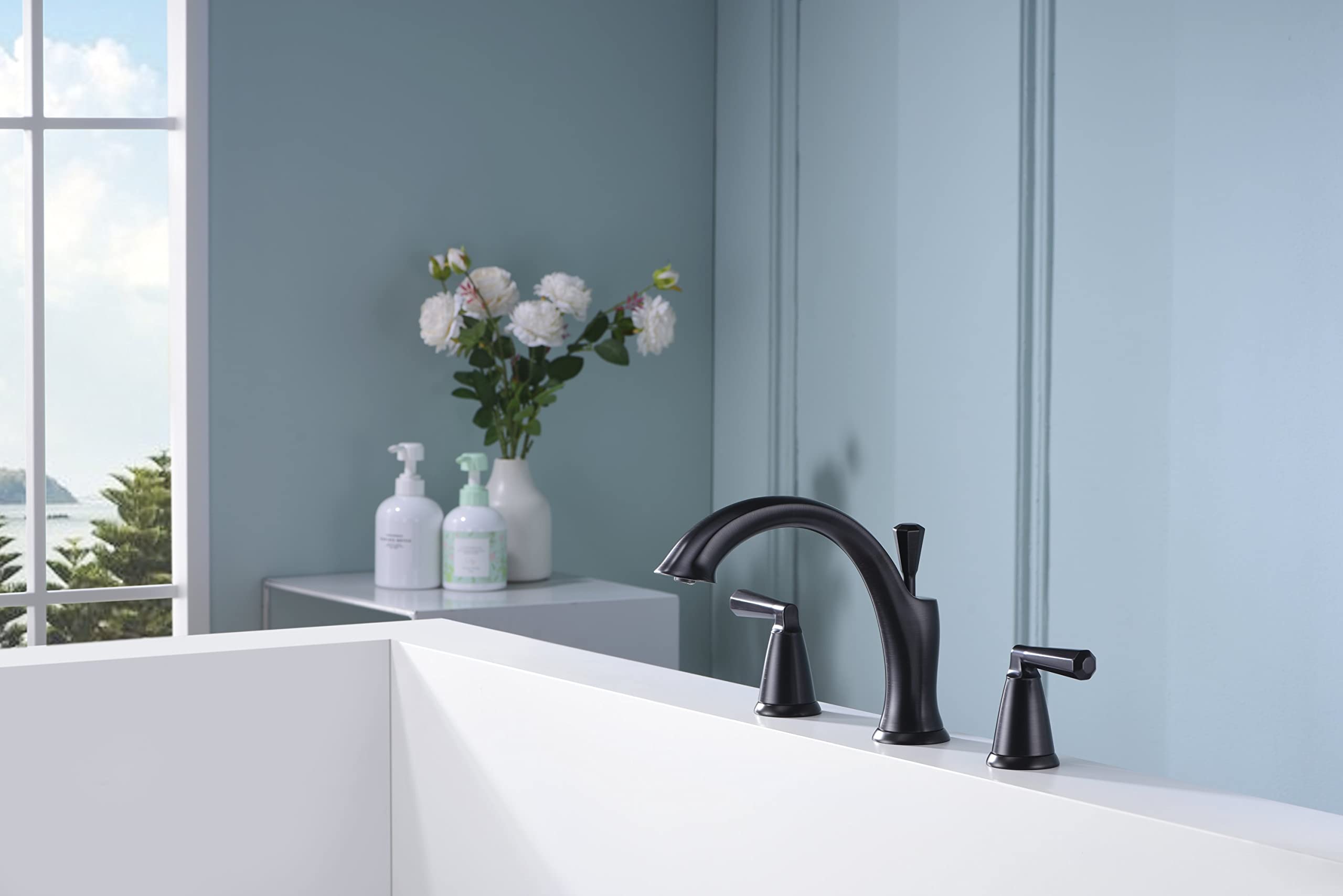 Ultra Faucets UF6540X Z Collection Two-Handle Roman Tub Faucet with Hand-Shower