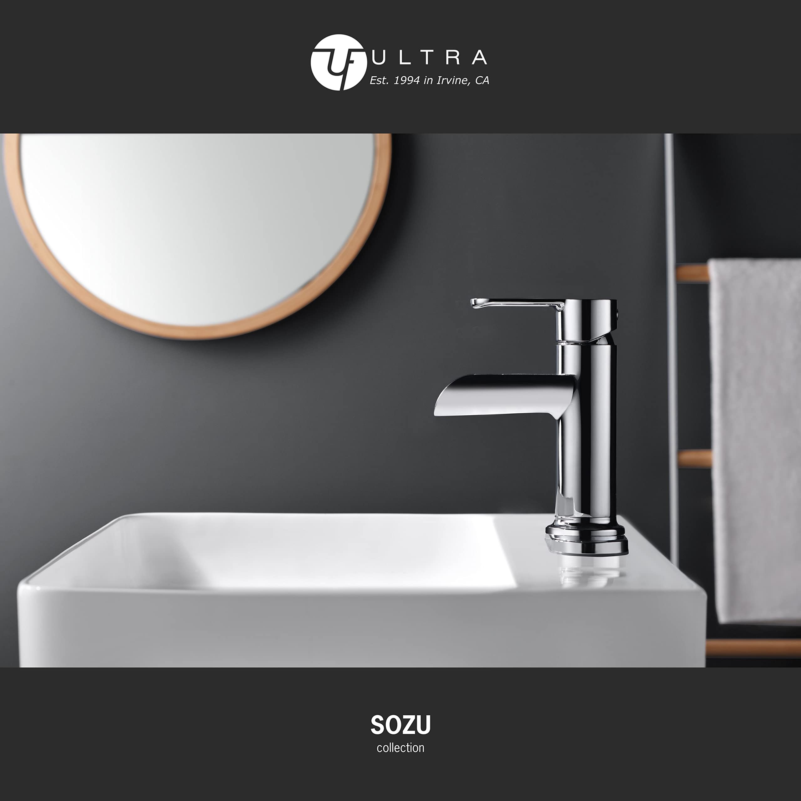 Ultra Faucets UF3880X Bathroom Faucet, Single-Handle Lavatory Faucet