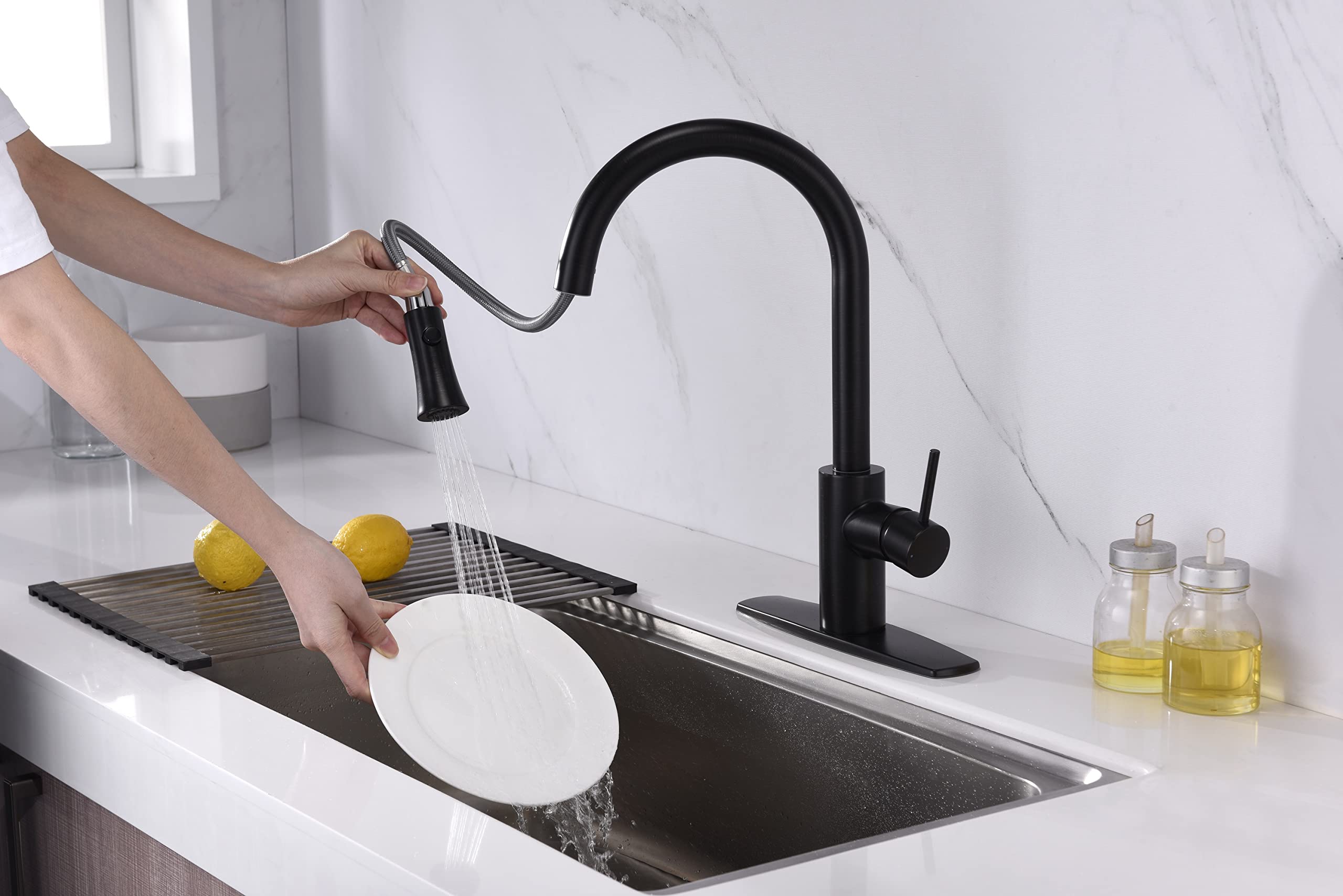 Ultra Faucets UF1420x Euro Collection Single-Handle Kitchen Faucet,