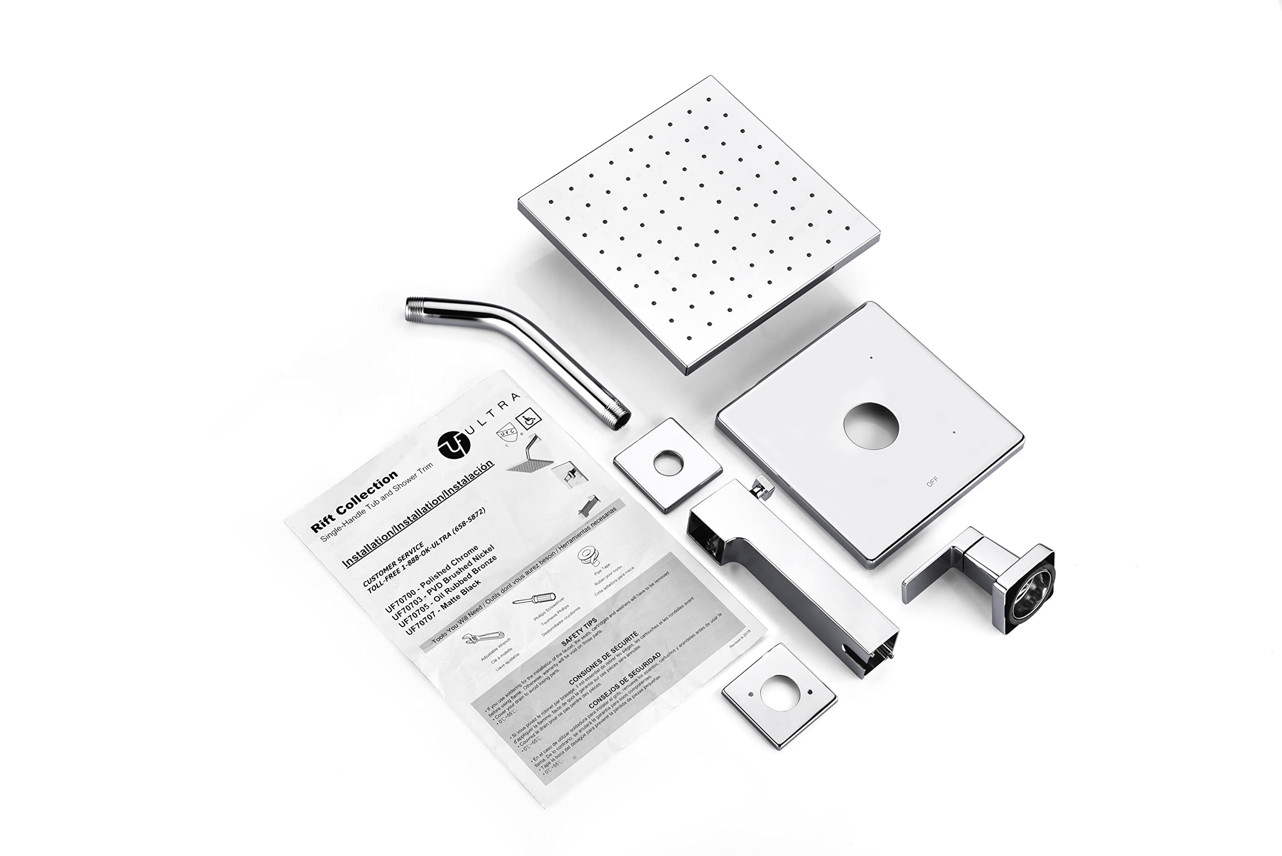 Ultra Faucets UF7070X Single-Handle Tub and Shower Trim kit
