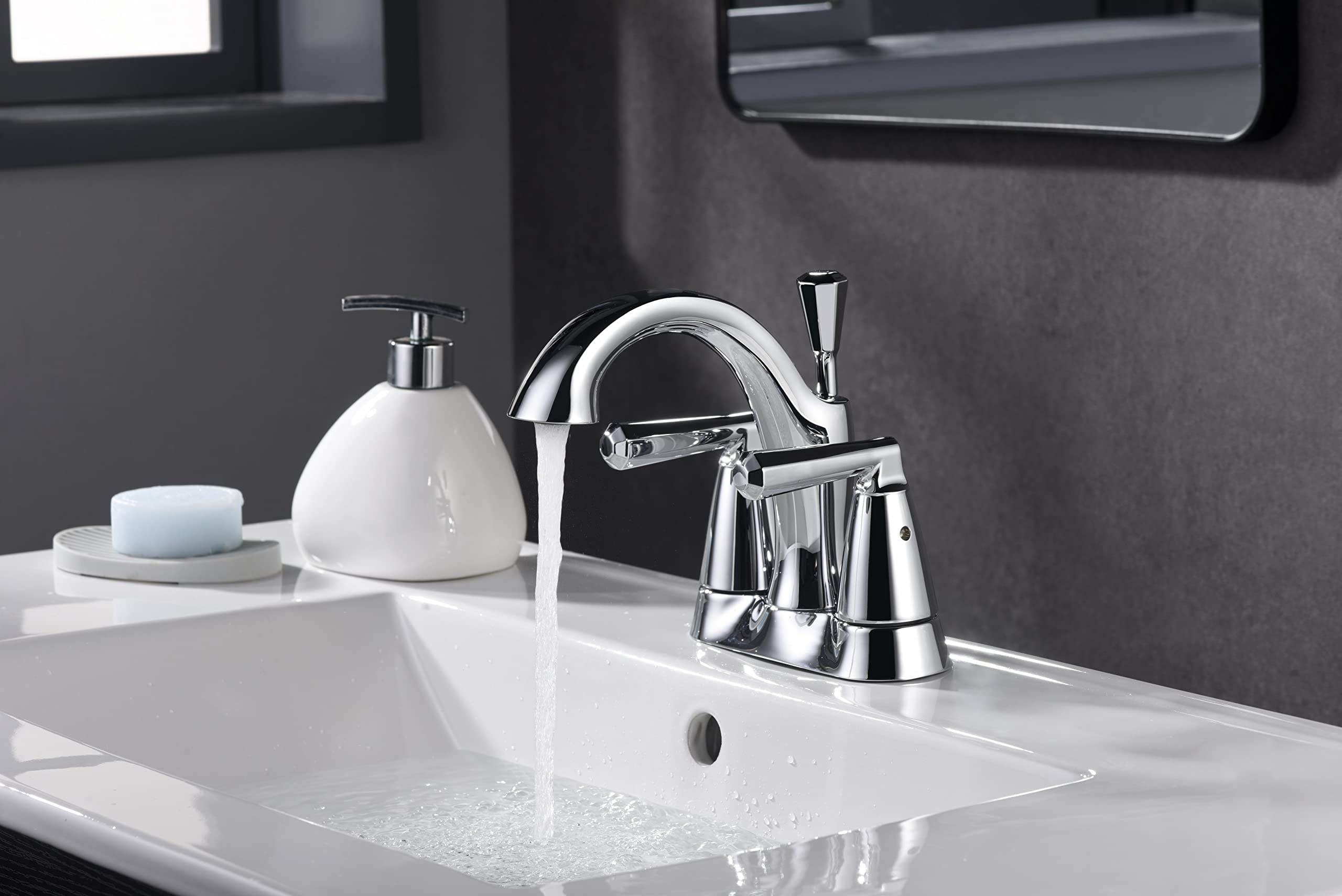 Ultra Faucets UF4591X Z Collection Bathroom Faucet, Two-Handle 4" Centerset Lavatory Faucet