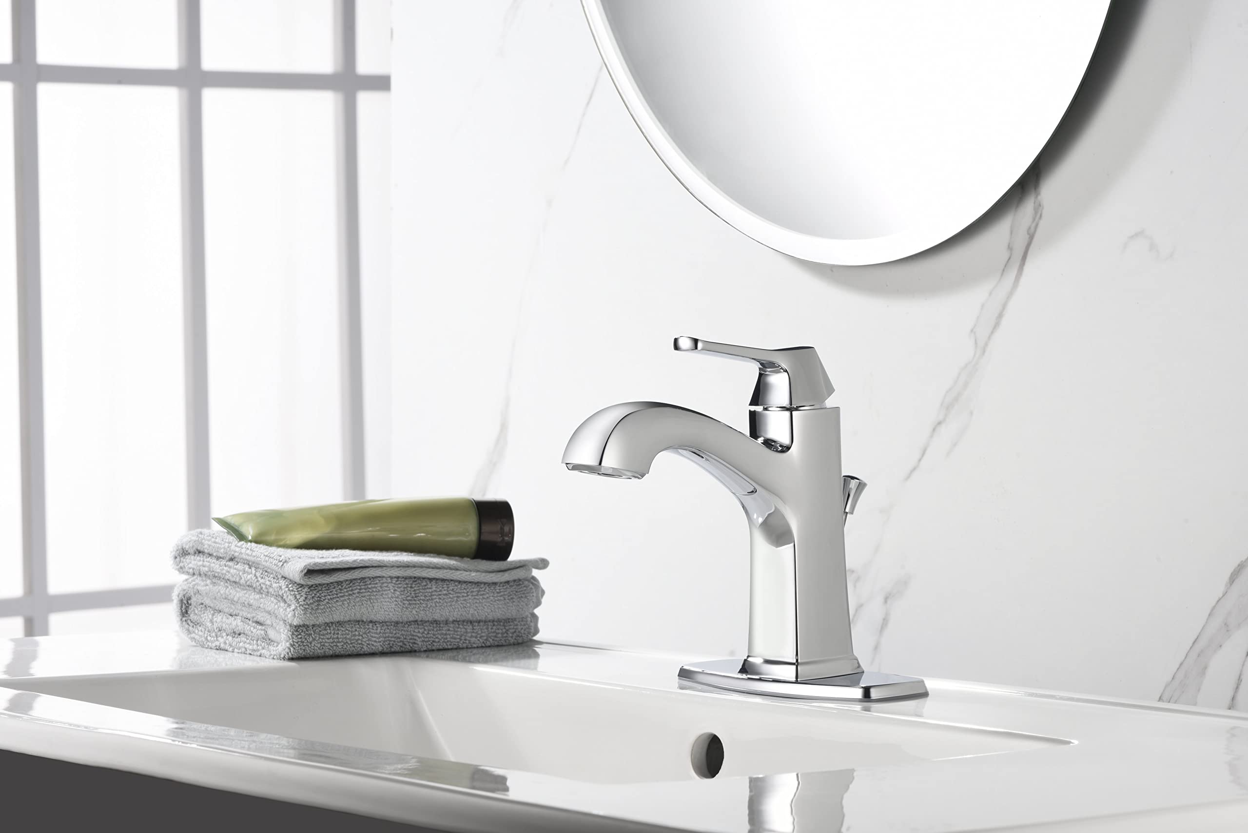 Ultra Faucets UF3870X Bathroom Faucet, Single-Handle Lavatory Faucet