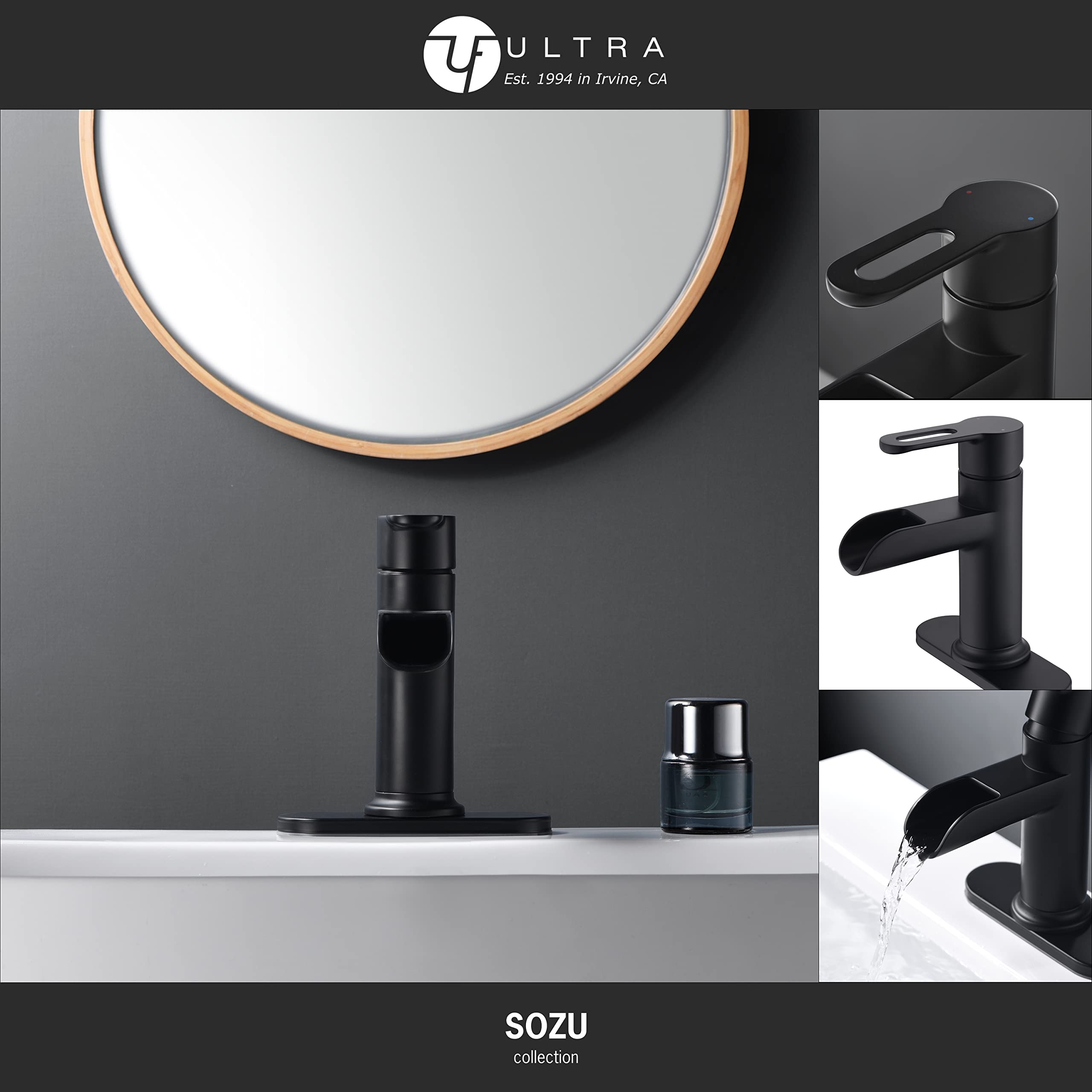 Ultra Faucets UF3880X Bathroom Faucet, Single-Handle Lavatory Faucet