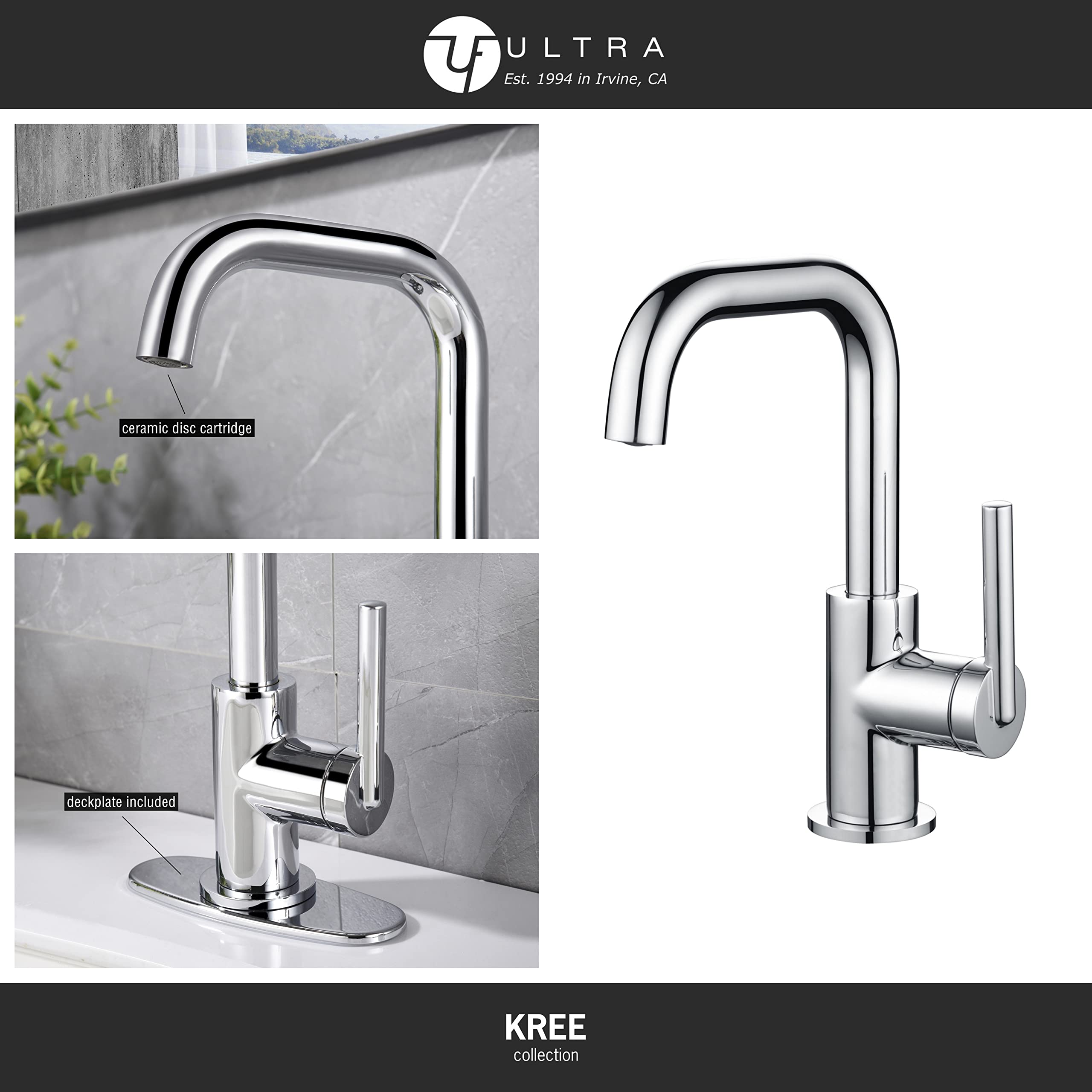 Ultra Faucets UF3070X Bathroom Faucet, Single-Handle Lavatory Faucet