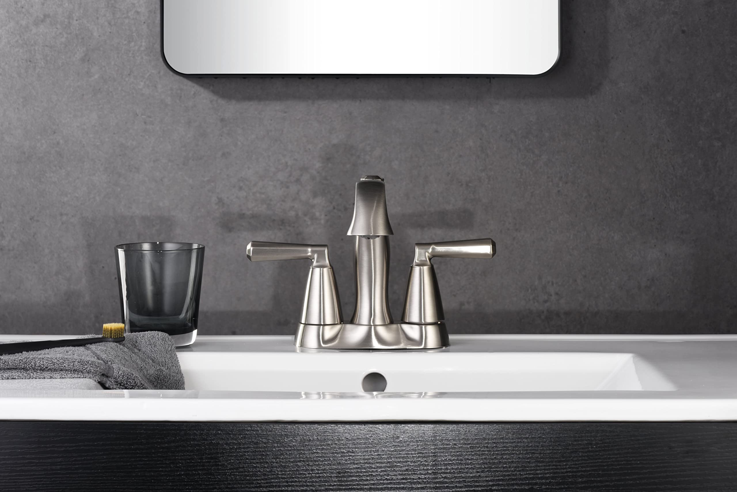 Ultra Faucets UF4591X Z Collection Bathroom Faucet, Two-Handle 4" Centerset Lavatory Faucet