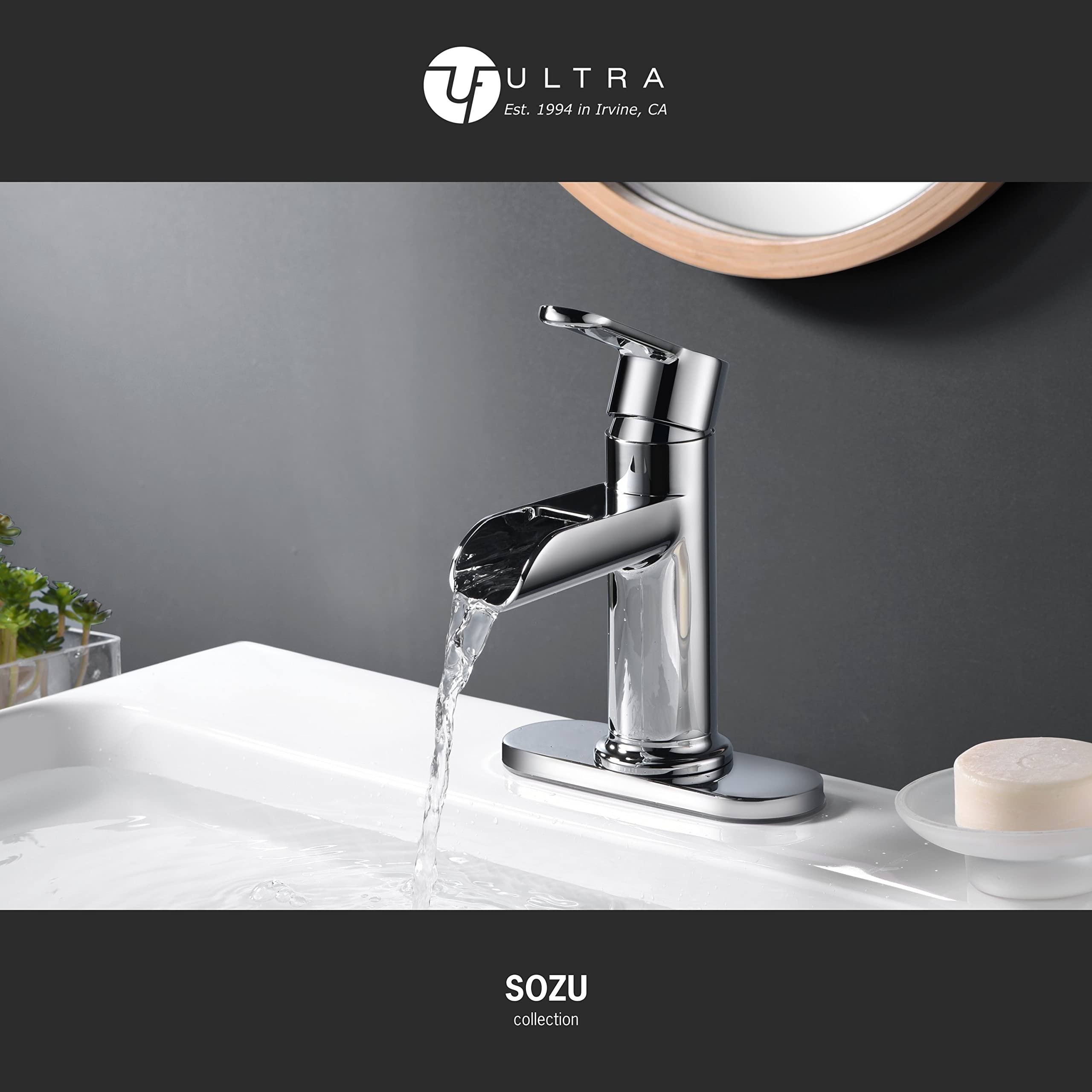 Ultra Faucets UF3880X Bathroom Faucet, Single-Handle Lavatory Faucet