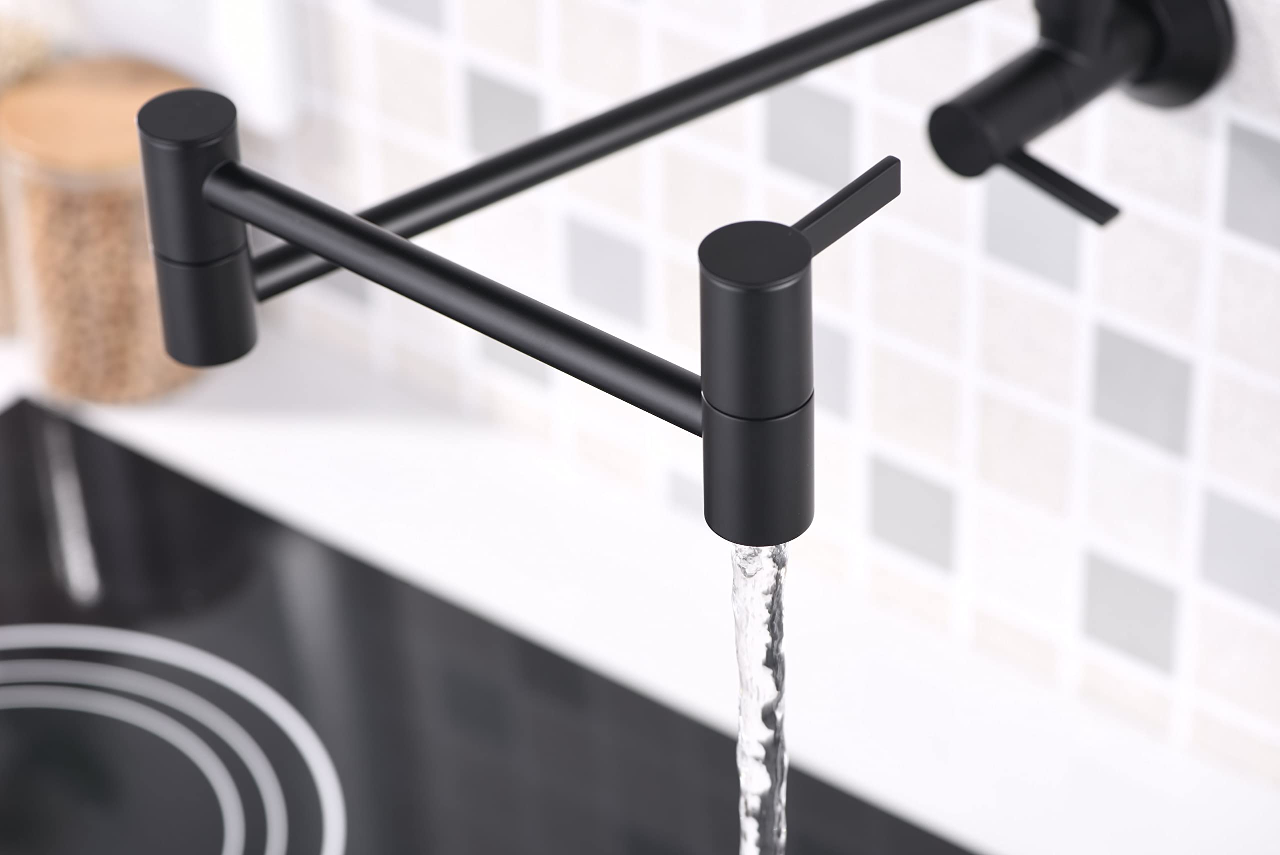 Ultra Faucets UF9170x Contemporary Stainless Steel Pot Filler Faucet,