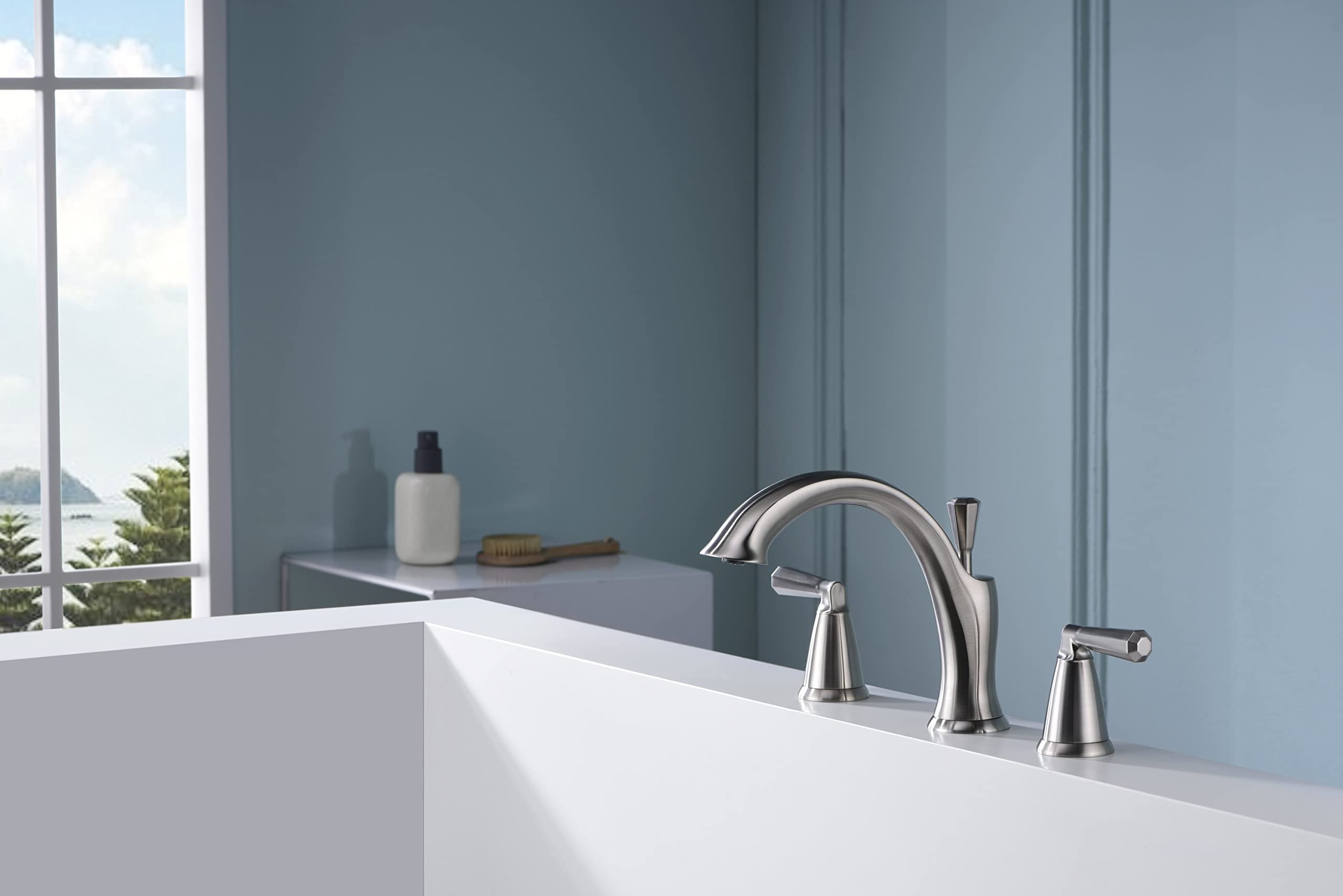 Ultra Faucets UF6540X Z Collection Two-Handle Roman Tub Faucet with Hand-Shower