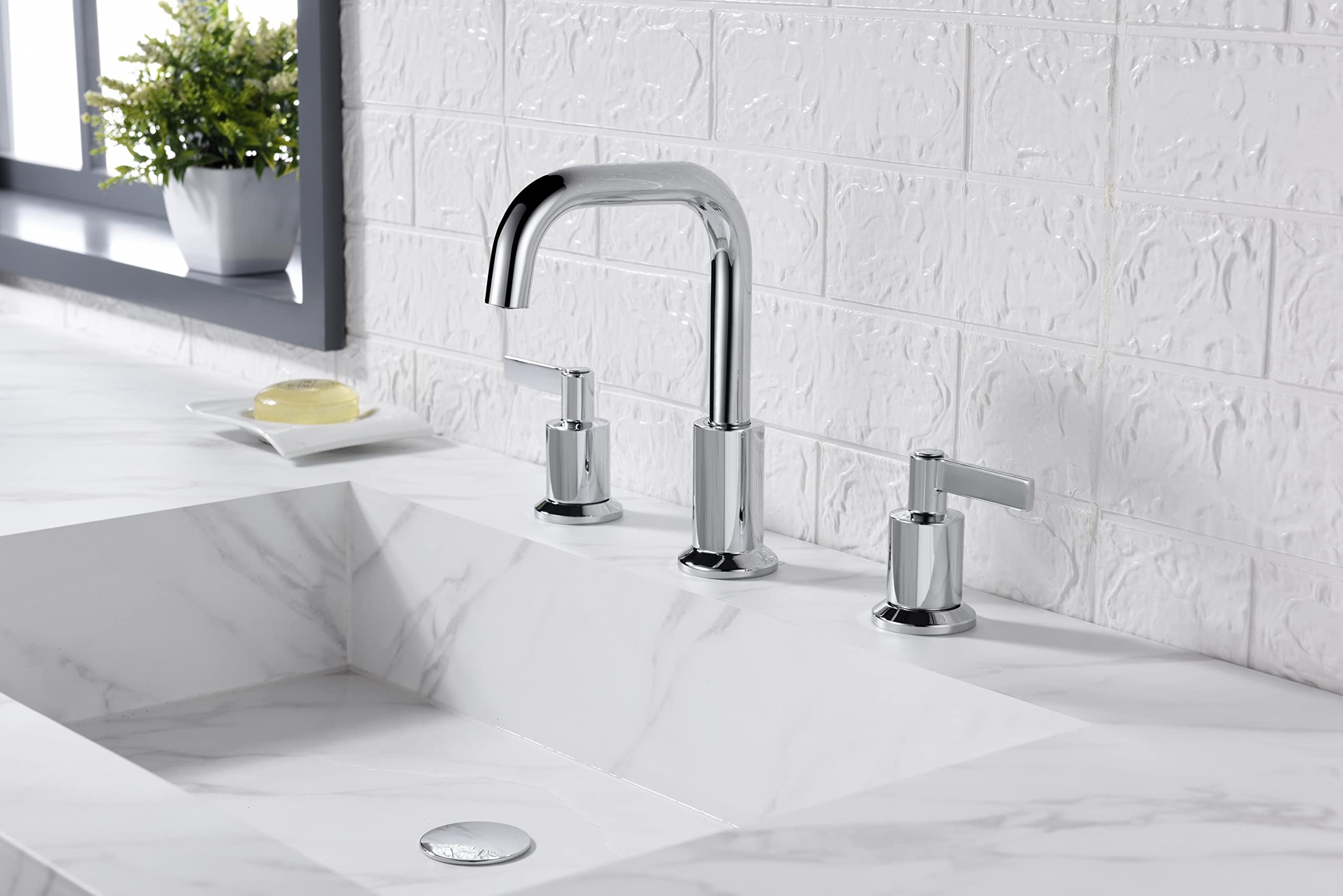 Ultra faucets UF5700X Bathroom Faucets, Two-Handle Widespread Lavatory Faucet