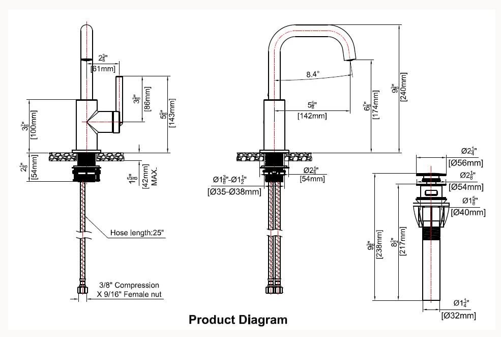 Ultra Faucets UF3070X Bathroom Faucet, Single-Handle Lavatory Faucet