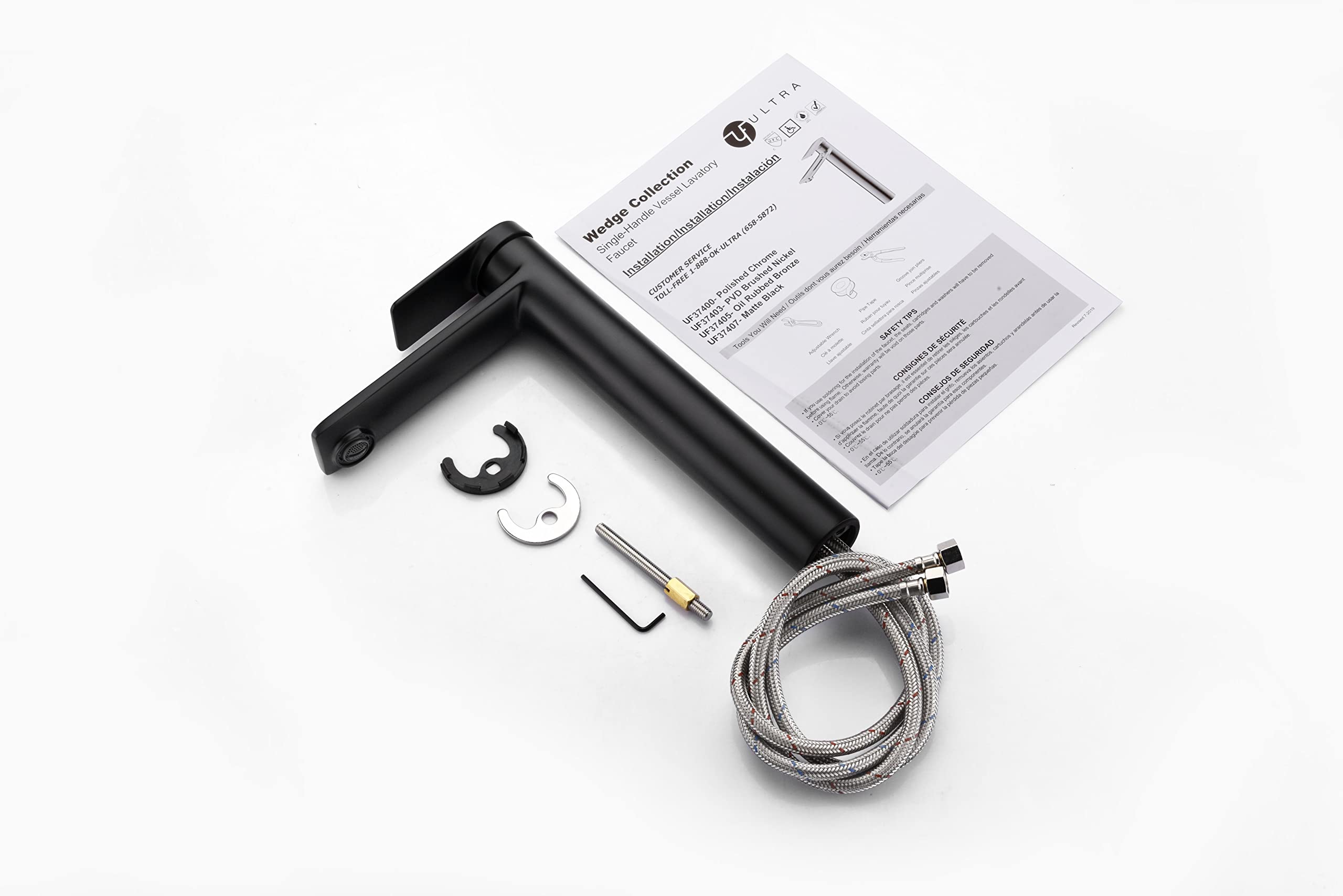 Ultra Faucets UF3740X Bathroom Faucet, Single Handle Vessel Lavatory Faucet