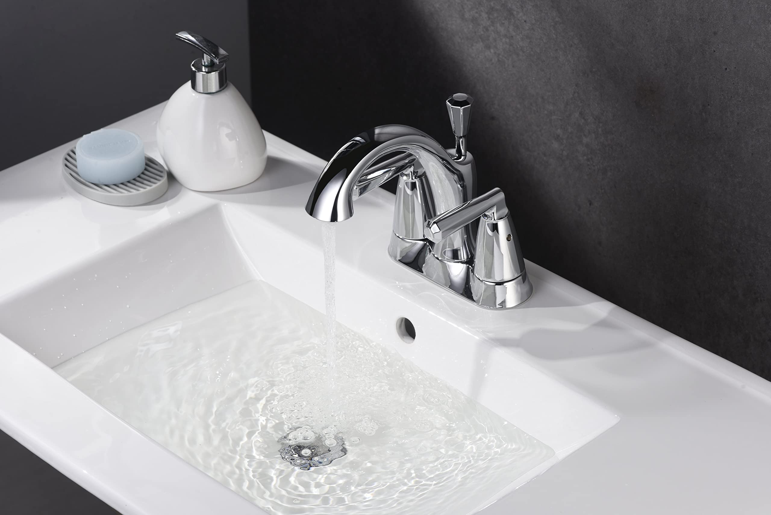 Ultra Faucets UF4591X Z Collection Bathroom Faucet, Two-Handle 4" Centerset Lavatory Faucet