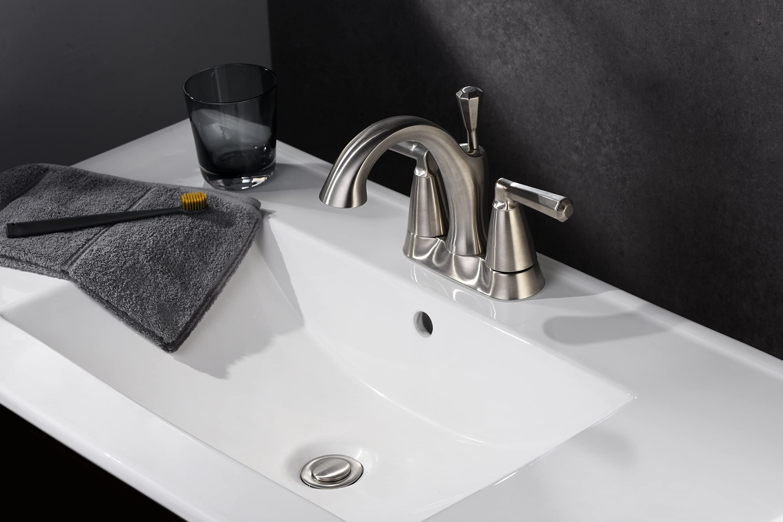 Ultra Faucets UF4591X Z Collection Bathroom Faucet, Two-Handle 4" Centerset Lavatory Faucet