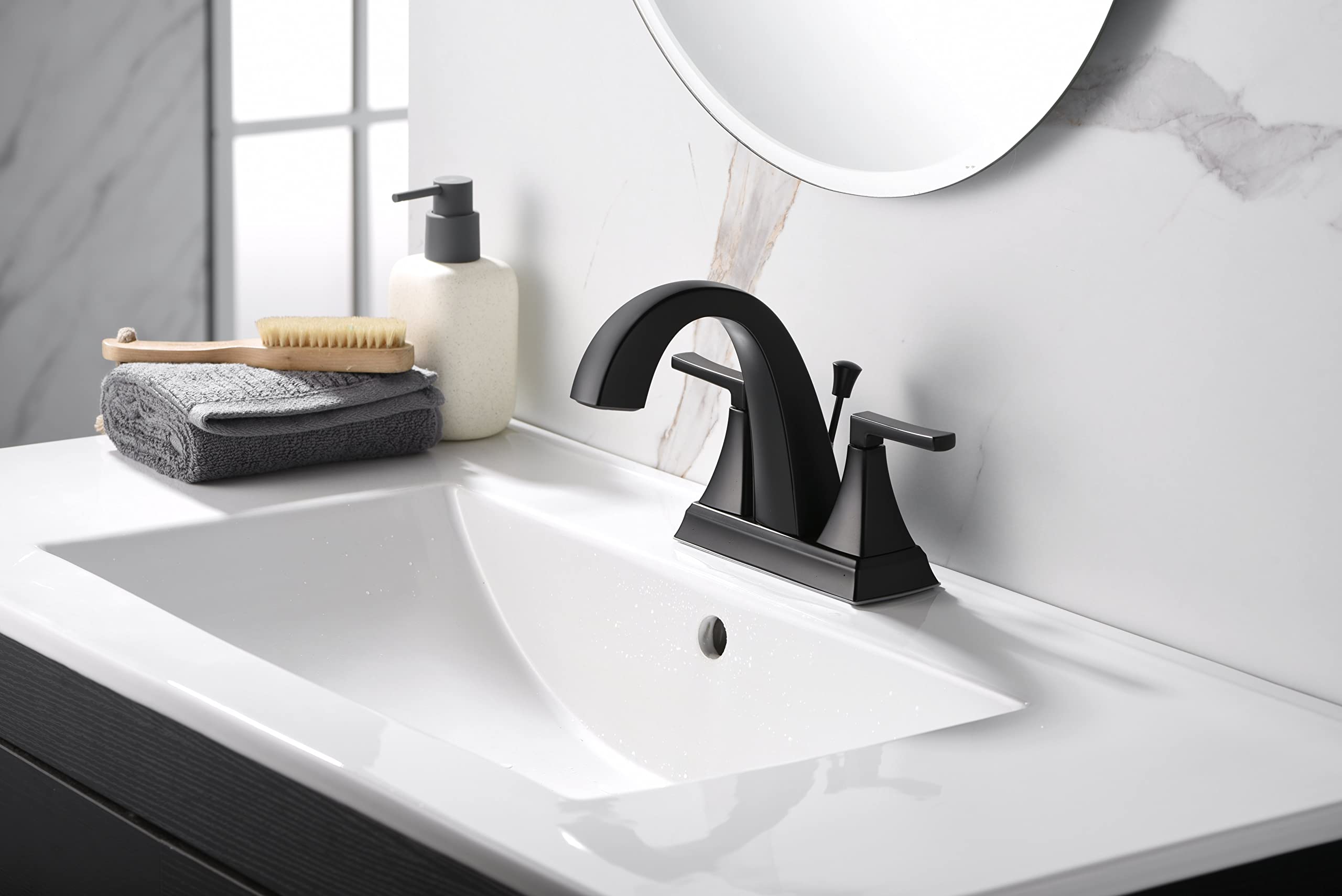 Ultra Faucets UF4690X Bathroom Faucet Two-Handle 4" Centerset Lavatory Faucet