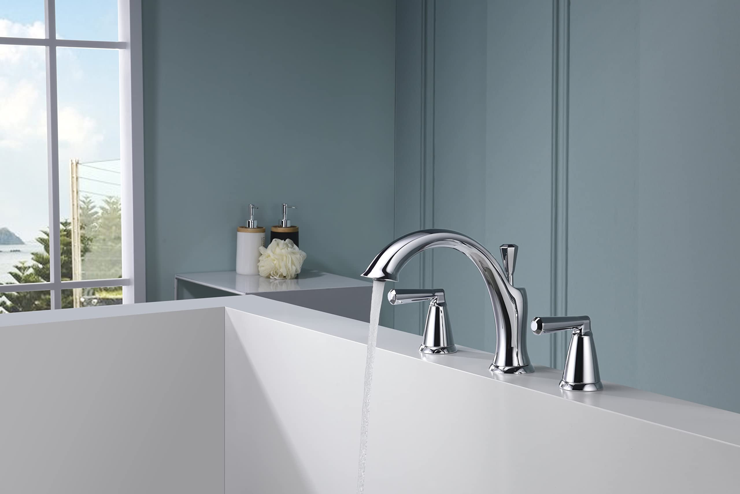 Ultra Faucets UF6540X Z Collection Two-Handle Roman Tub Faucet with Hand-Shower