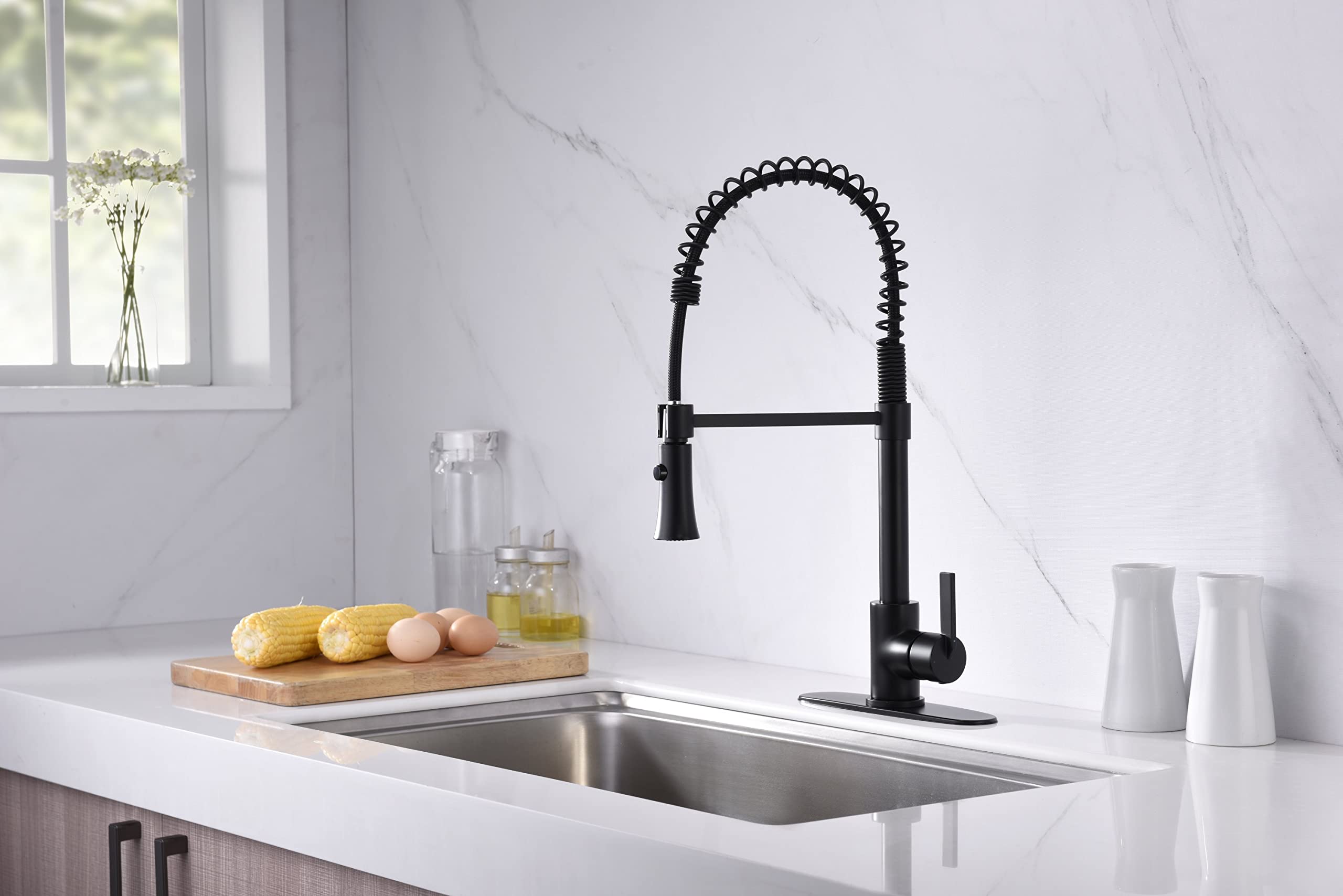 Ultra Faucets UF1720X Euro Collection Single-Handle Kitchen Faucet,