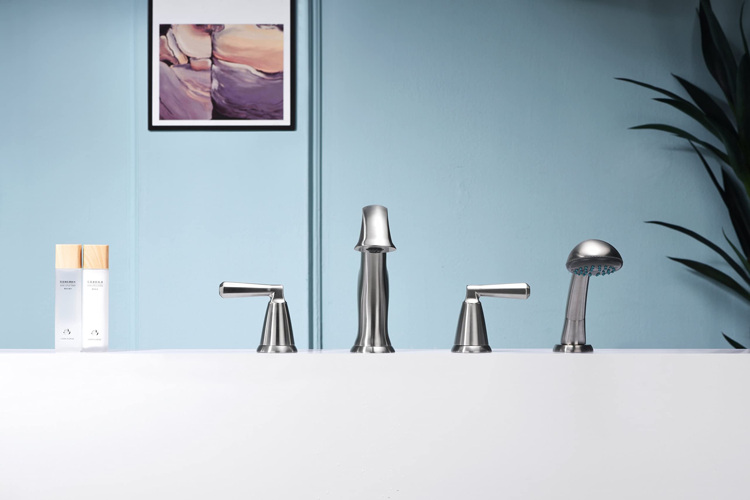 Ultra Faucets UF6544X Z Collection Two-Handle Roman Tub Faucet with Hand-Shower