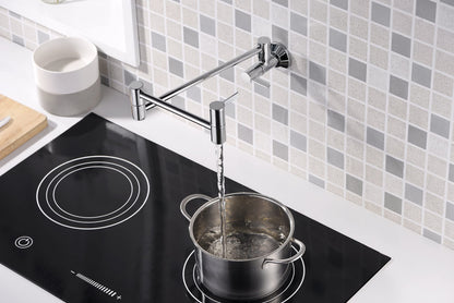 Ultra Faucets UF9170x Contemporary Stainless Steel Pot Filler Faucet,