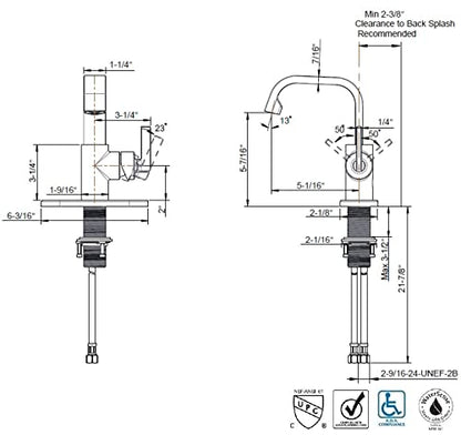 Ultra faucets UF3840X Two-Handle Widespread Lavatory Faucet