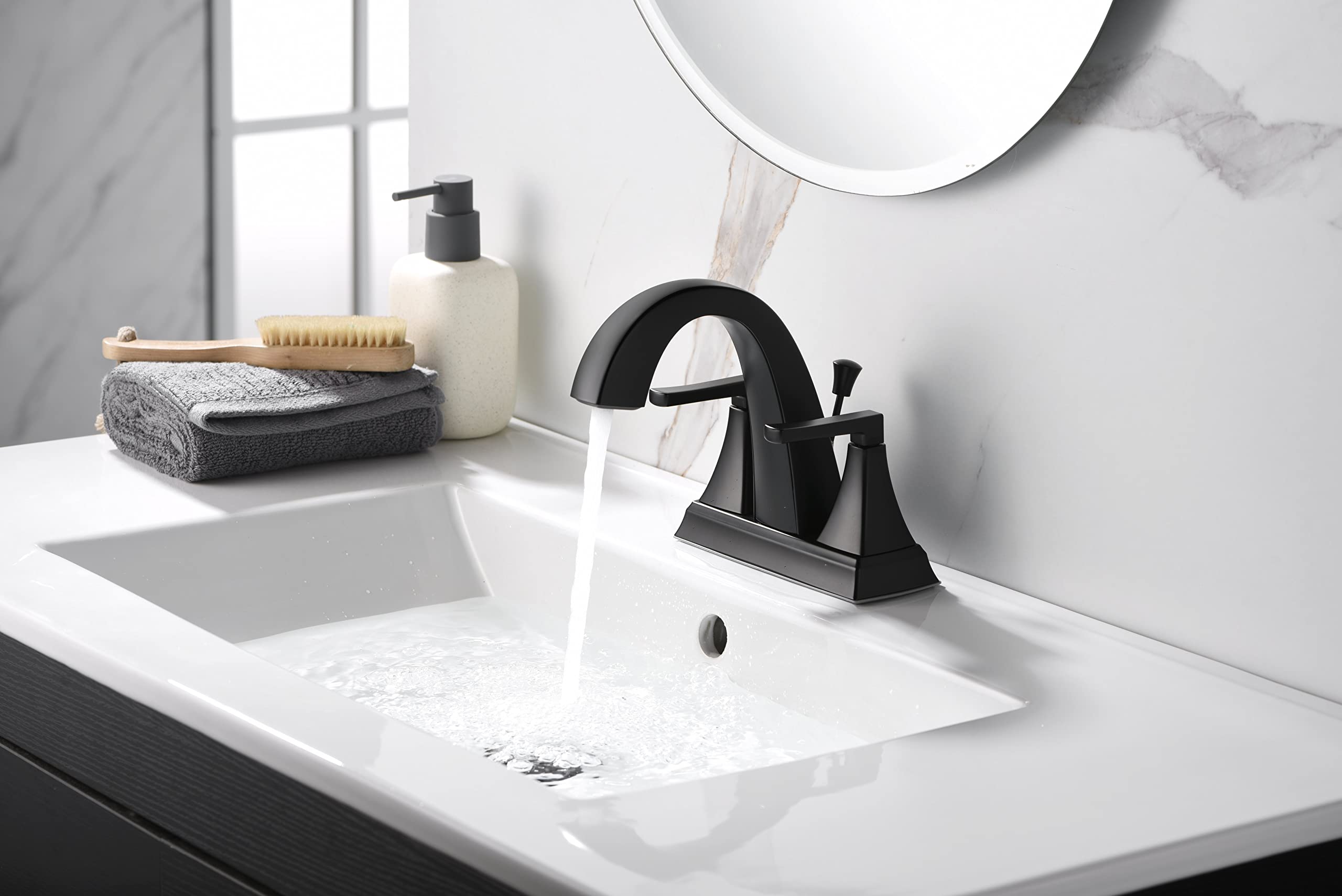 Ultra Faucets UF4690X Bathroom Faucet Two-Handle 4" Centerset Lavatory Faucet