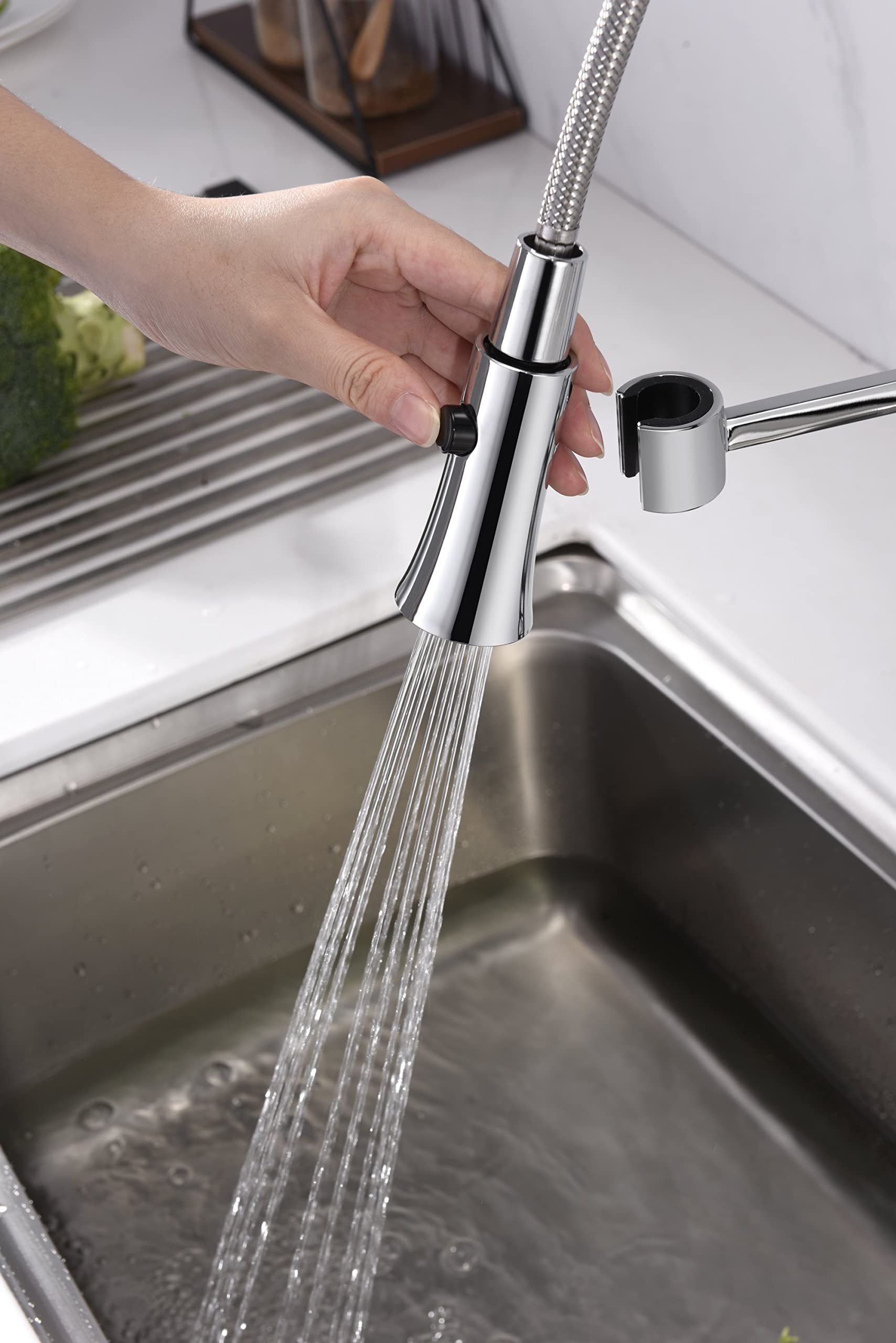 Ultra Faucets UF1720X Euro Collection Single-Handle Kitchen Faucet,