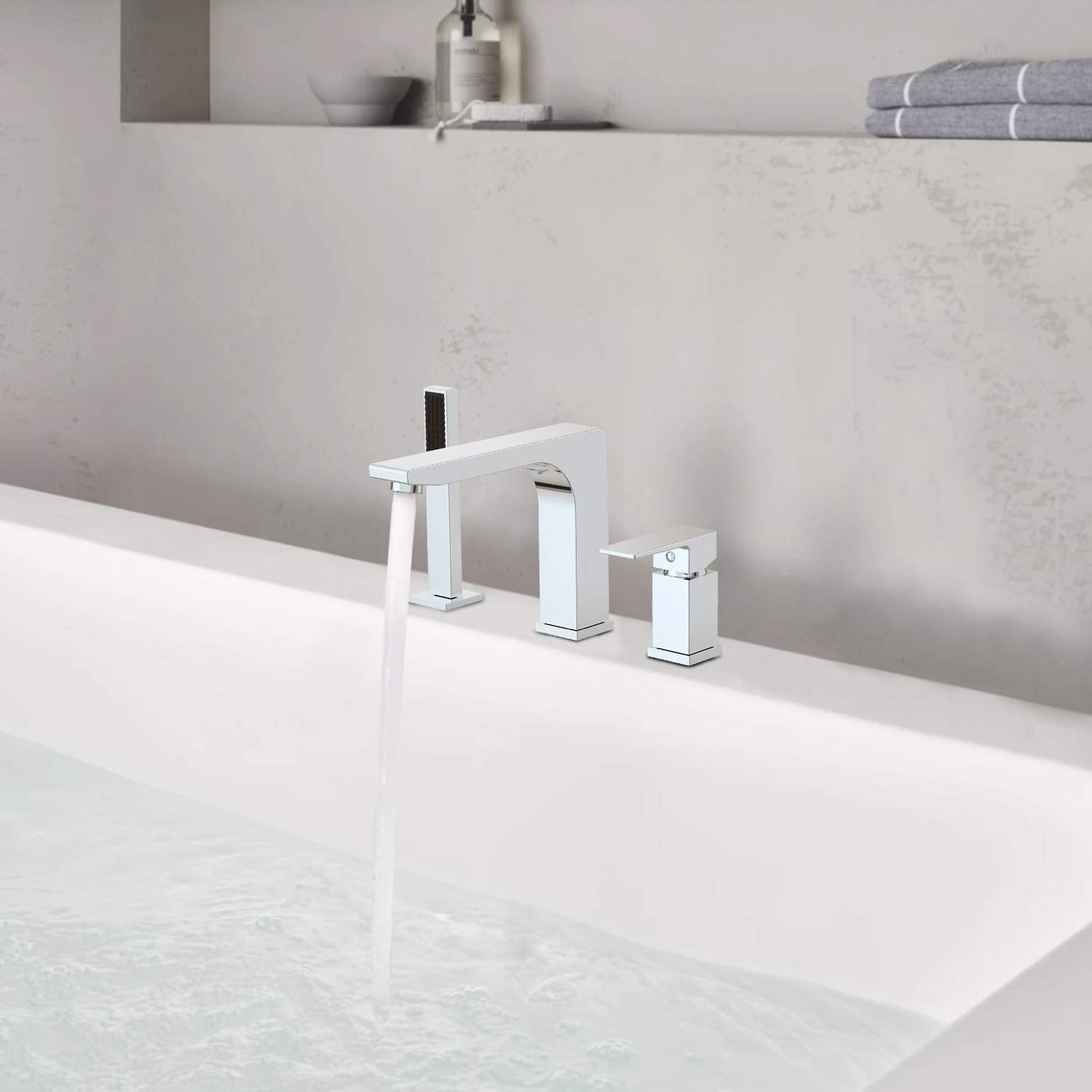 Ultra Faucets Icon Collection Roman Tub Faucet with Hand Shower