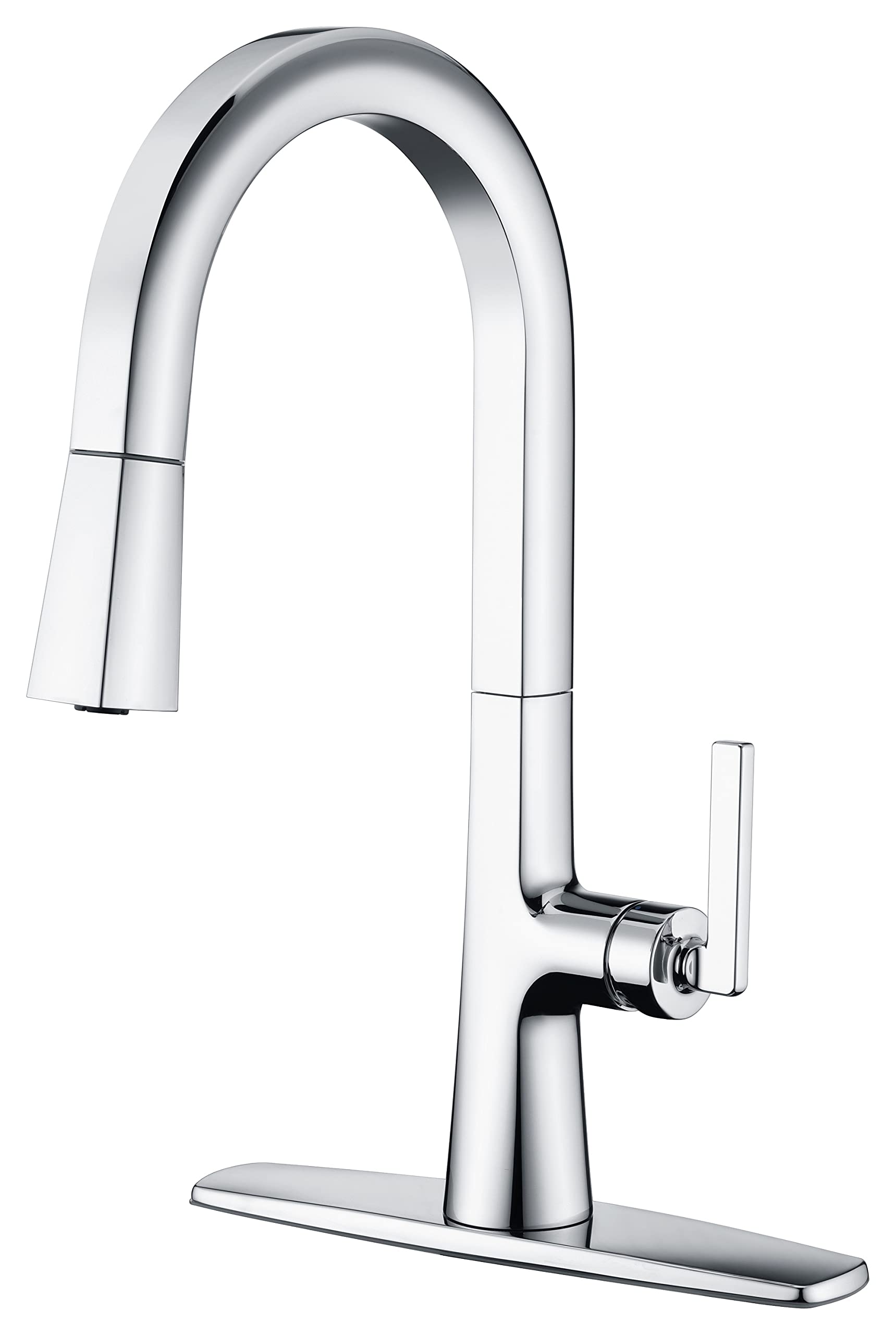 Ultra Faucets UF17000 Kitchen Faucets, Single-Handle Kitchen Faucet with Pull-Down Spray, Polished Chrome