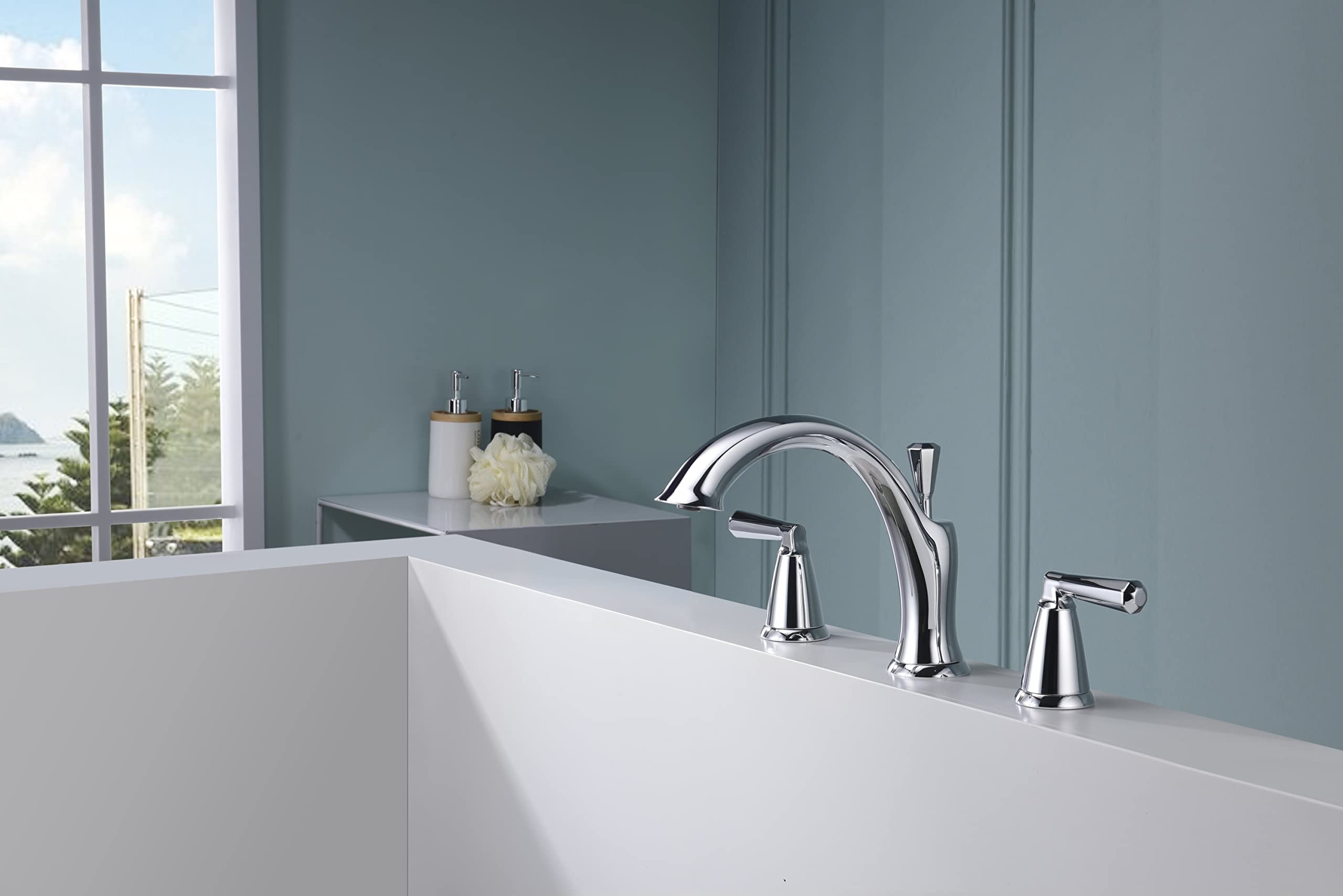 Ultra Faucets UF6540X Z Collection Two-Handle Roman Tub Faucet with Hand-Shower