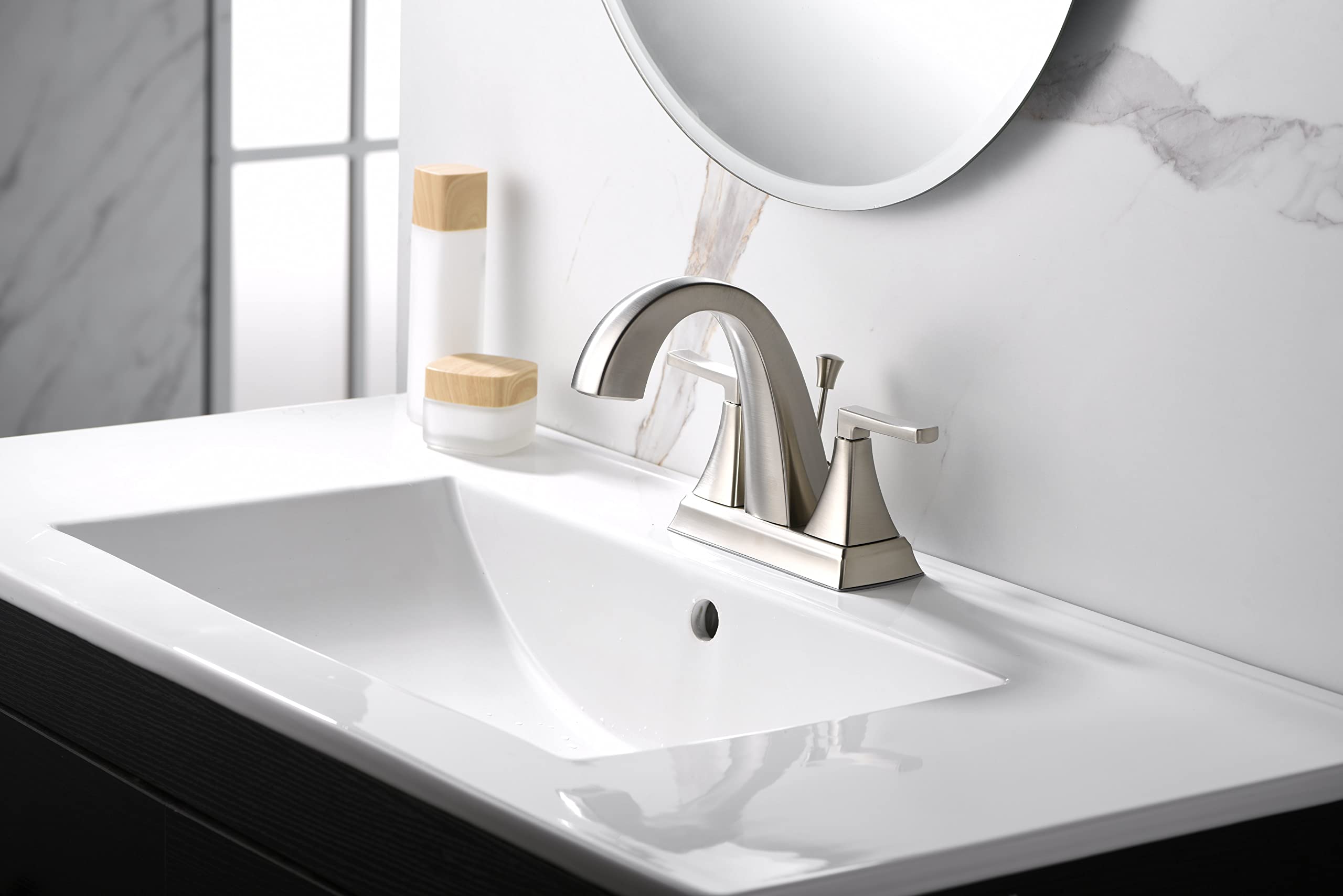 Ultra Faucets UF4690X Bathroom Faucet Two-Handle 4" Centerset Lavatory Faucet