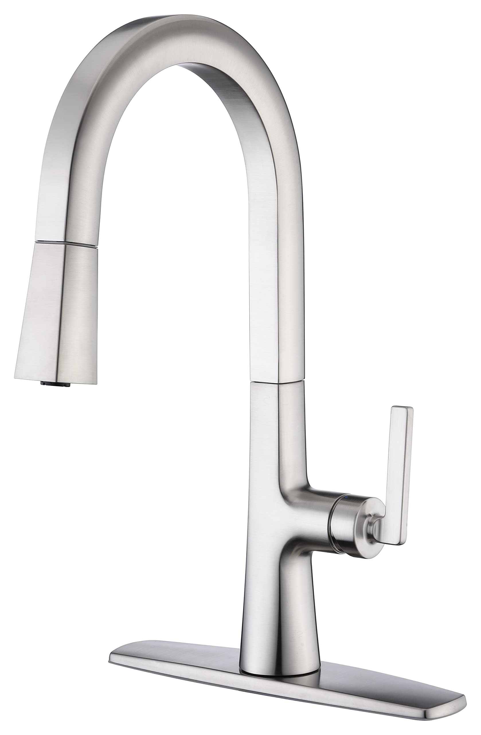 Ultra Faucets UF17003 Single-Handle Kitchen Faucet with Pull-Down Spray, Brushed Nickel