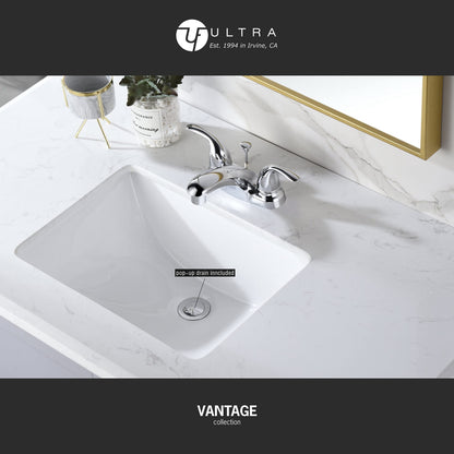 Ultra Faucets UF4452X Vantage Collection Bathroom Faucet, Two-Handle 4" Centerset Lavatory Faucet