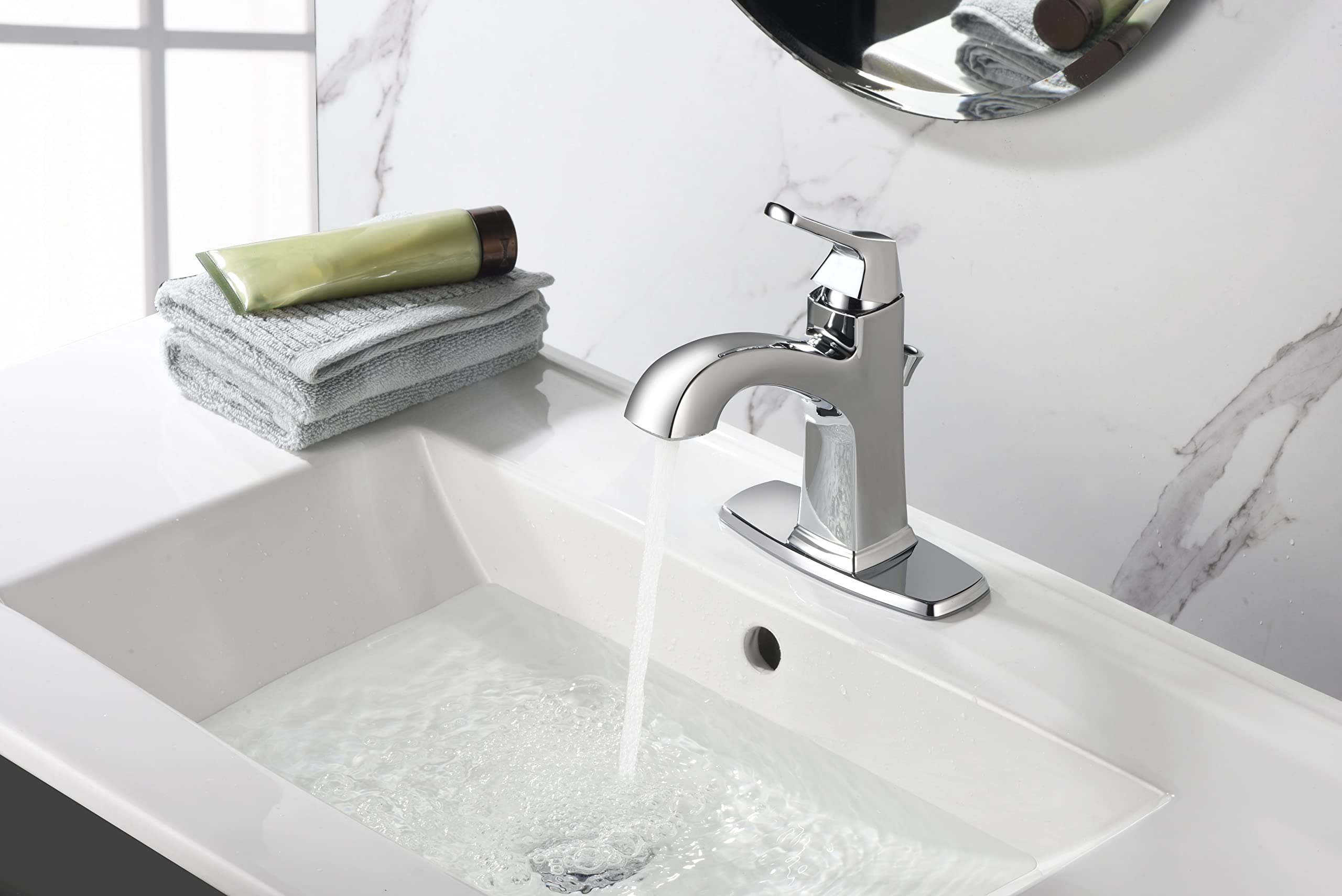 Ultra Faucets UF3870X Bathroom Faucet, Single-Handle Lavatory Faucet
