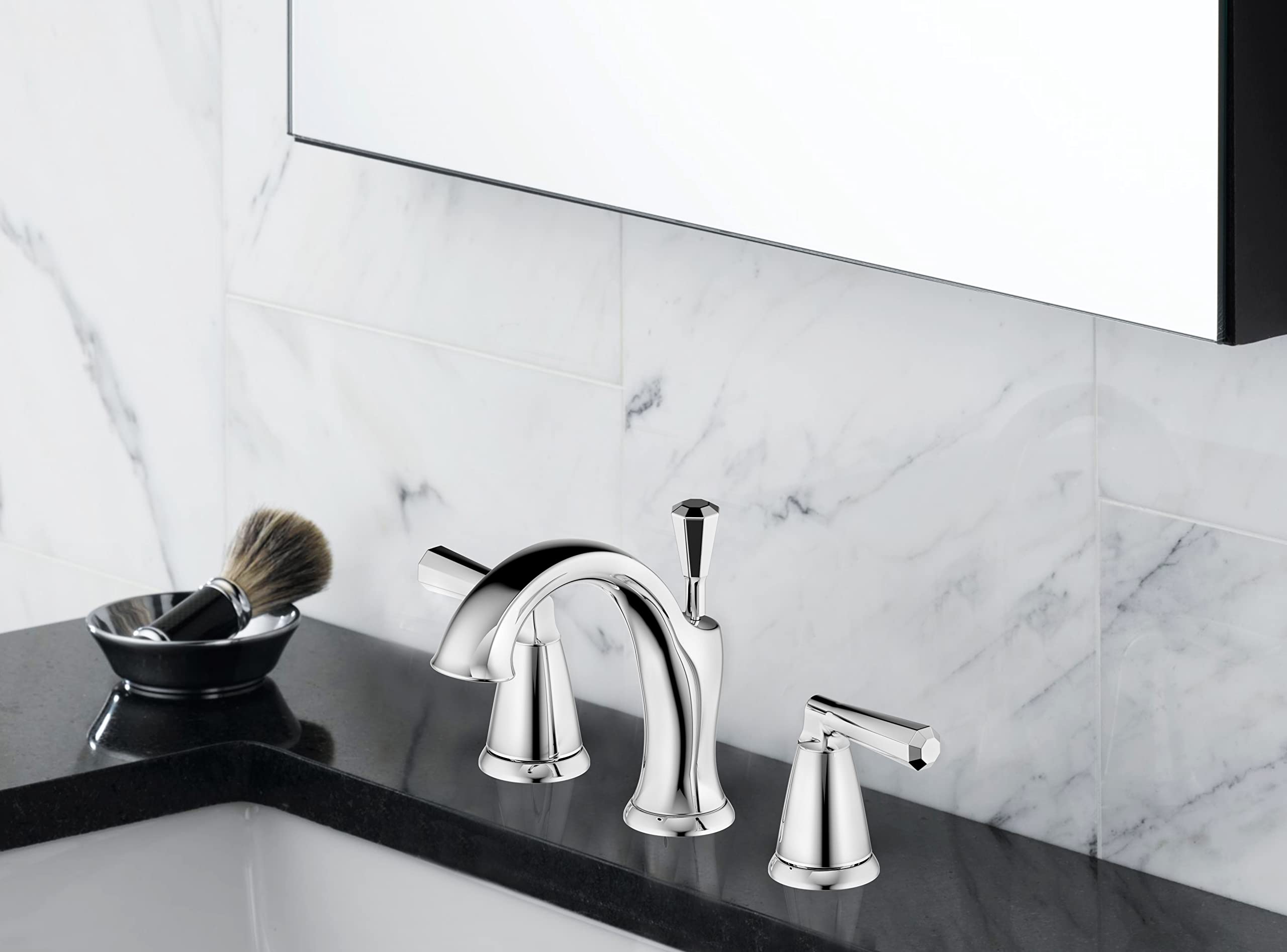 Ultra Faucets UF5571X Z Collection Bathroom Faucet, Two-Handle 8" Widespread Lavatory Faucet