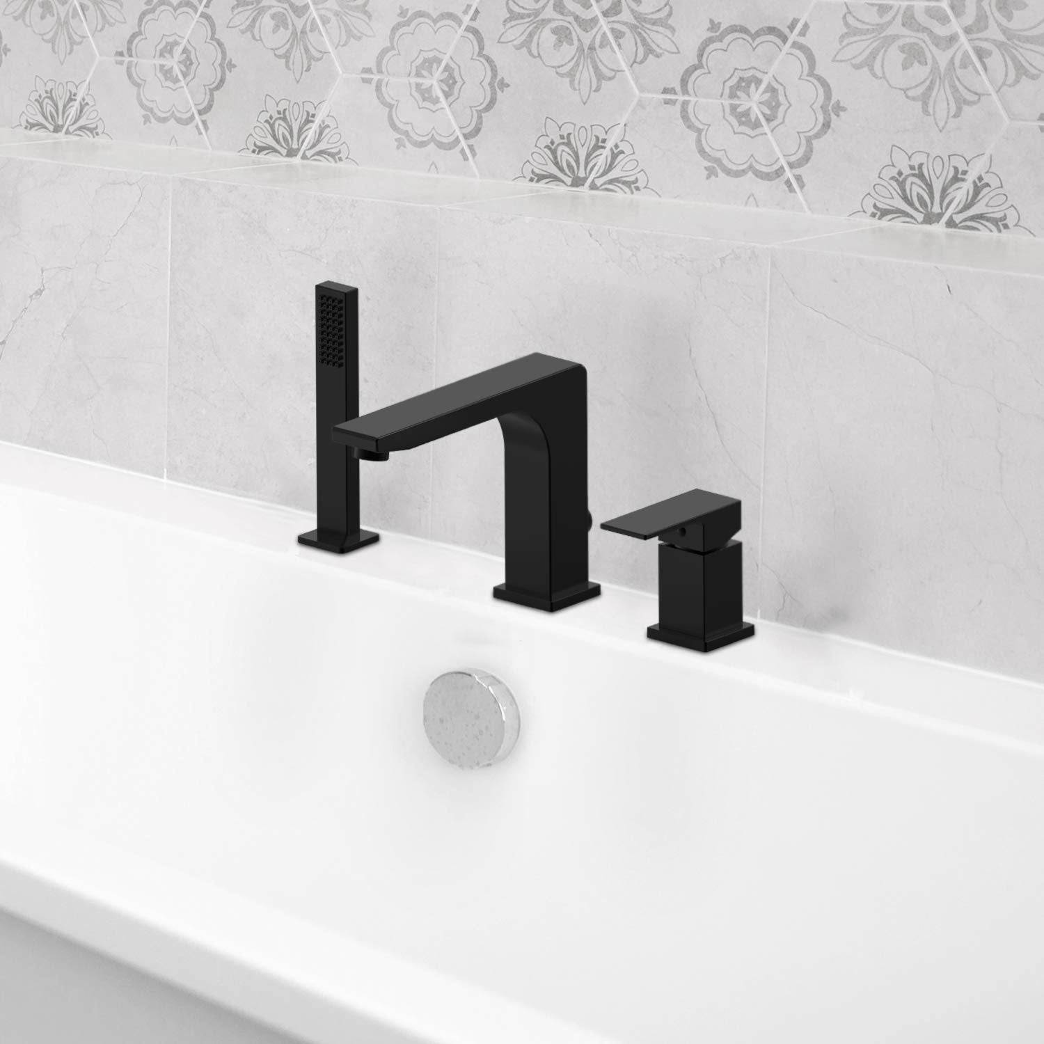 Ultra Faucets Icon Collection Roman Tub Faucet with Hand Shower