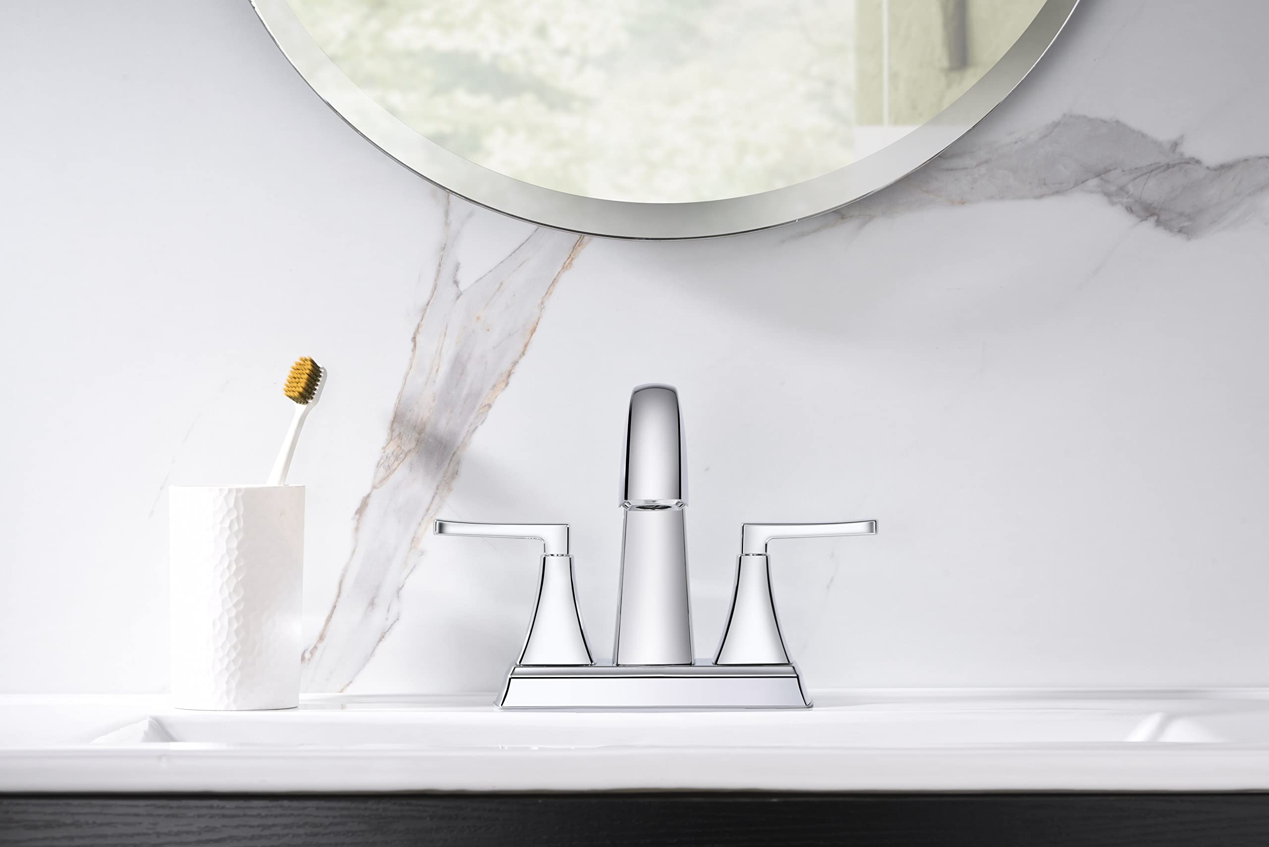 Ultra Faucets UF4690X Bathroom Faucet Two-Handle 4" Centerset Lavatory Faucet