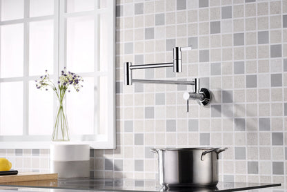 Ultra Faucets UF9170x Contemporary Stainless Steel Pot Filler Faucet,