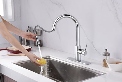 Ultra Faucets UF1420x Euro Collection Single-Handle Kitchen Faucet,