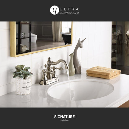 Ultra Faucets UF4511X Signature Collection Bathroom Faucet, Two-Handle 4" Centerset Lavatory Faucet