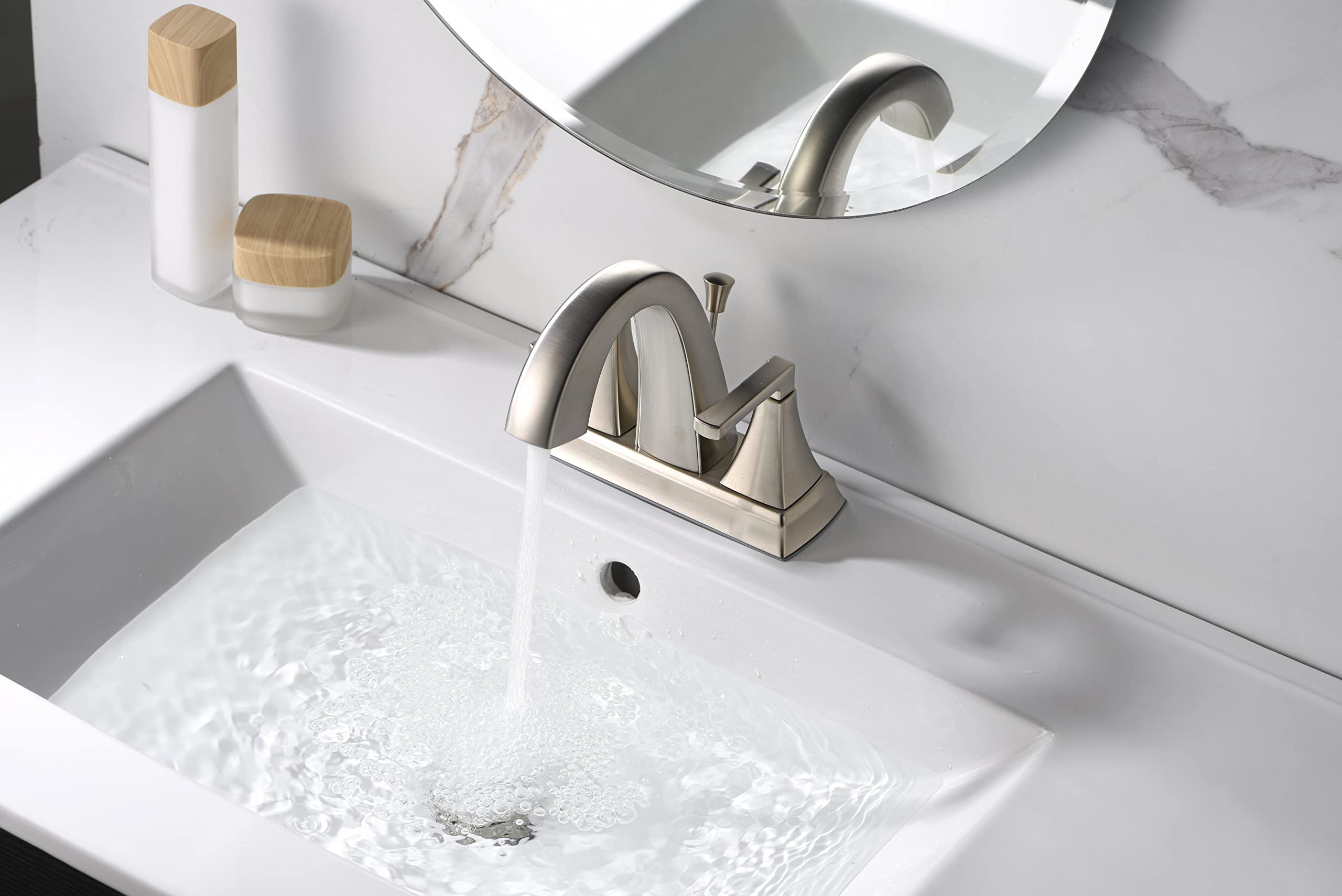 Ultra Faucets UF4690X Bathroom Faucet Two-Handle 4" Centerset Lavatory Faucet